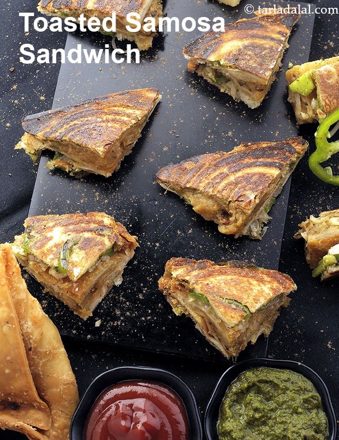 Calories in Street Style Toasted Samosa Sandwich