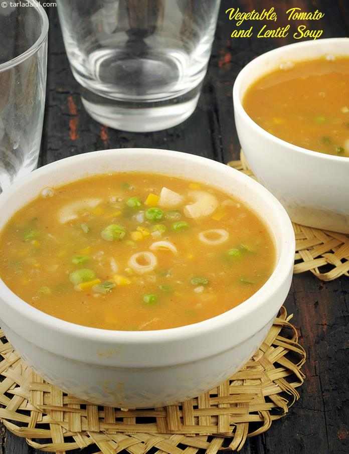 Vegetable, Tomato and Lentil Soup