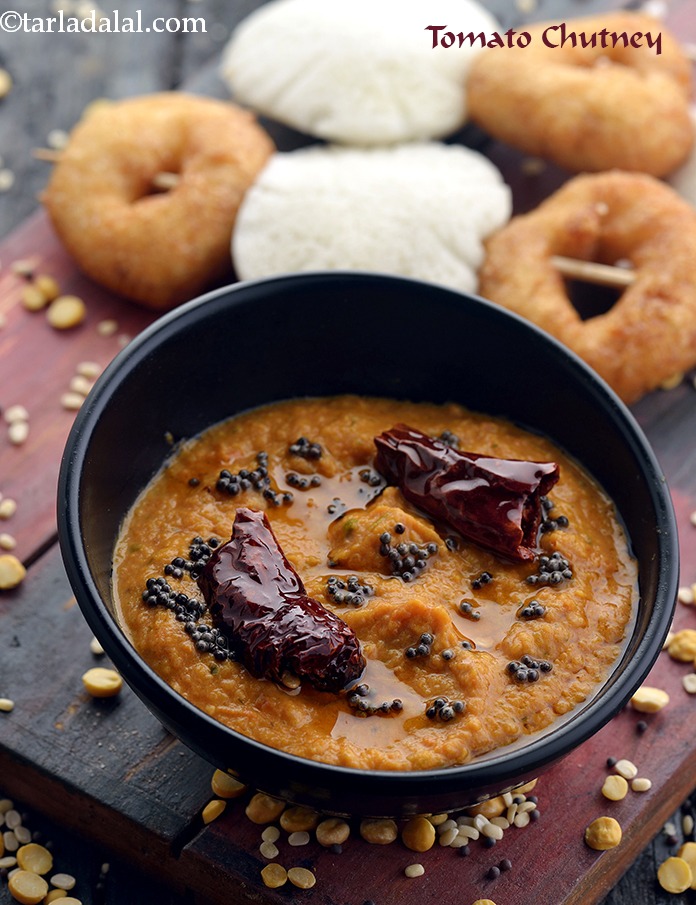 South Indian Tomato Onion Chutney, Onion Tomato Chutney