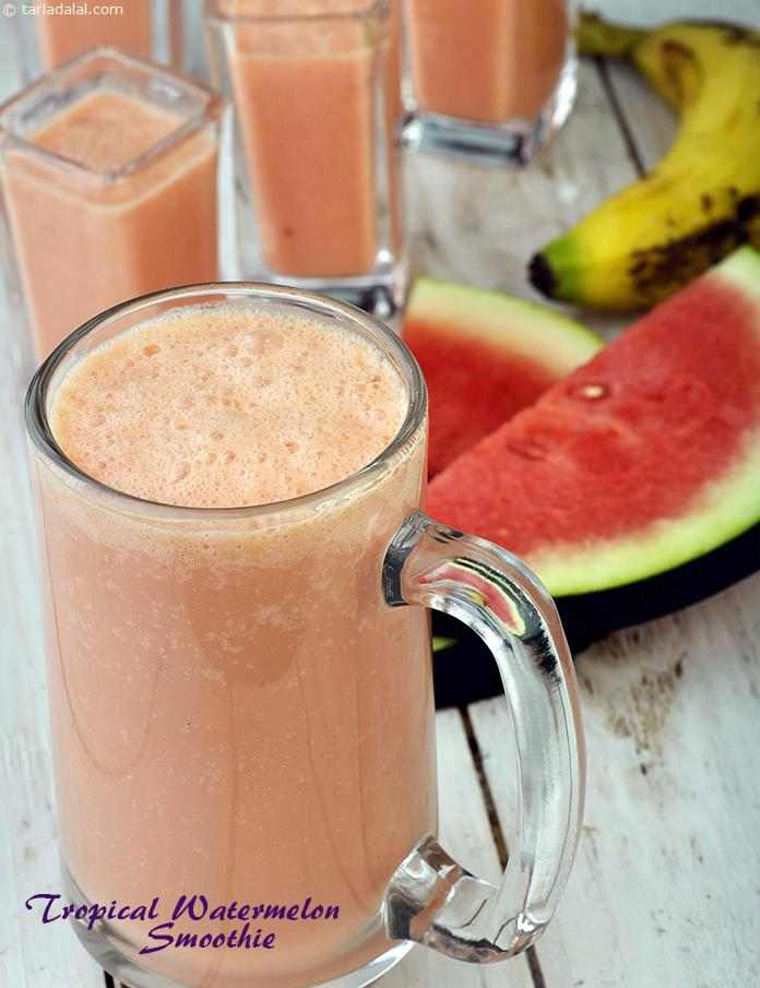 Calories in Tropical Watermelon Smoothie ( Burgers and Smoothie Recipe)