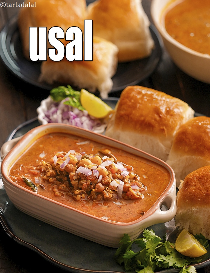 Calories in Usal , Maharashtrian Usal , Kolhapuri Misal