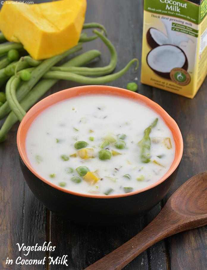 Calories in Vegetables in Coconut Milk, Mangalorean Style Valval