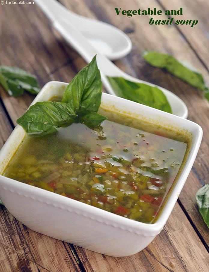 Vegetable and Basil Soup, Healthy Diabetic Recipe