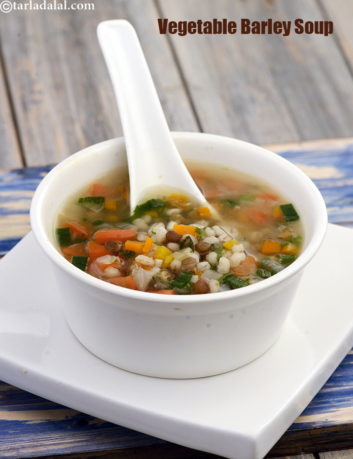 Calories in Vegetable Barley Soup, Indian Style Healthy Barley Soup