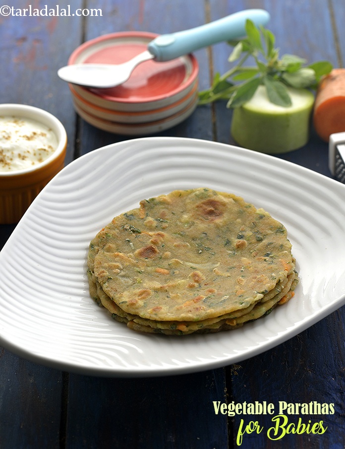Calories in Vegetable Parathas for Babies, Mix Veg Parathas for Toddlers