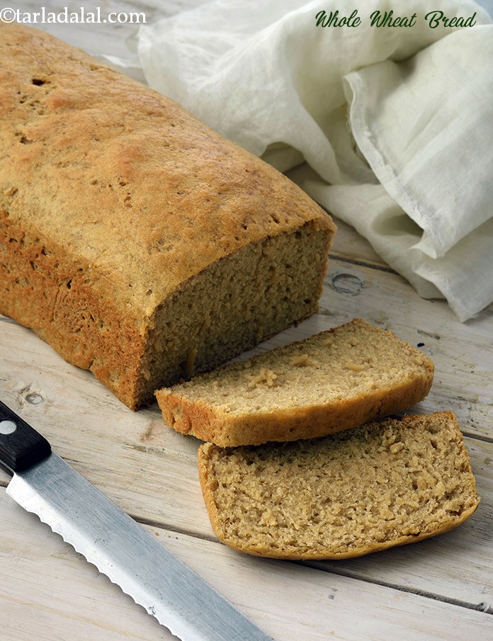 Whole Wheat Bread, Whole Wheat Bread Loaf Using Instant Dry Yeast