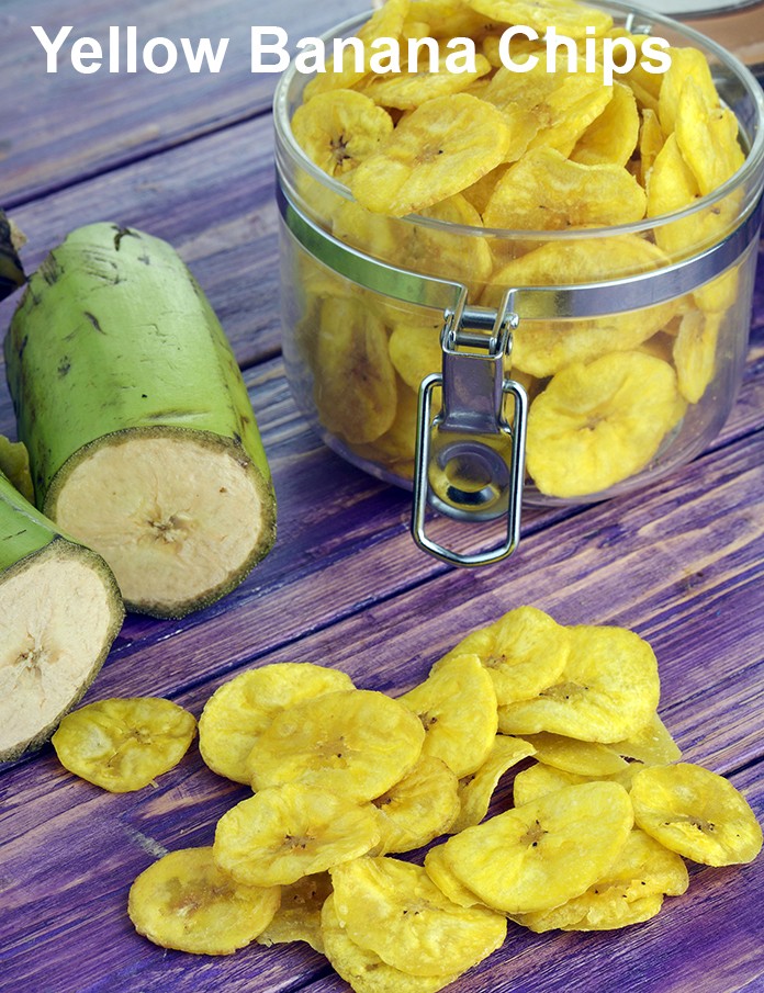 Calories in Yellow Banana Chips, Banana Wafers, Raw Banana Wafers