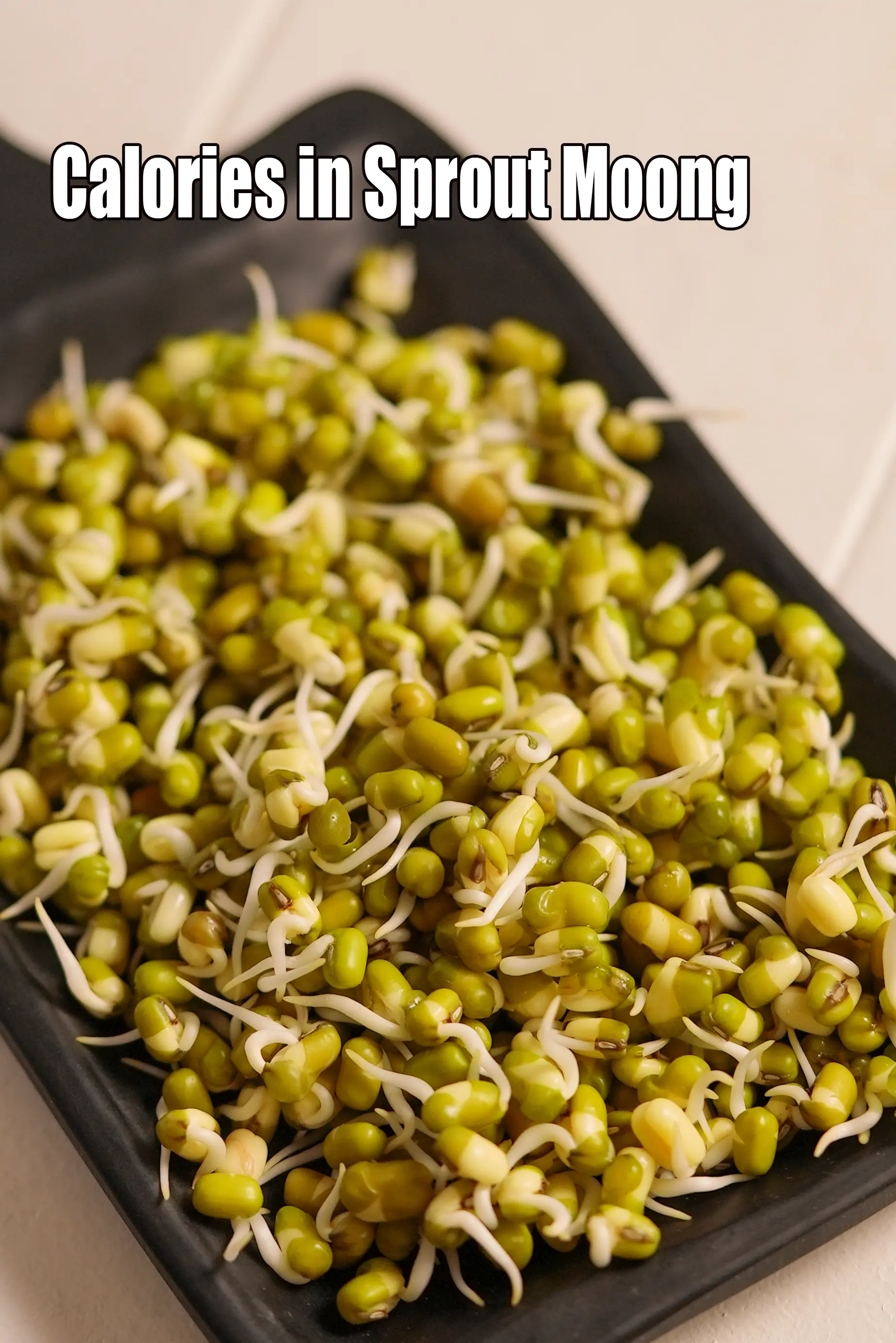 Calories in How To Sprout Moong, Mung Beans