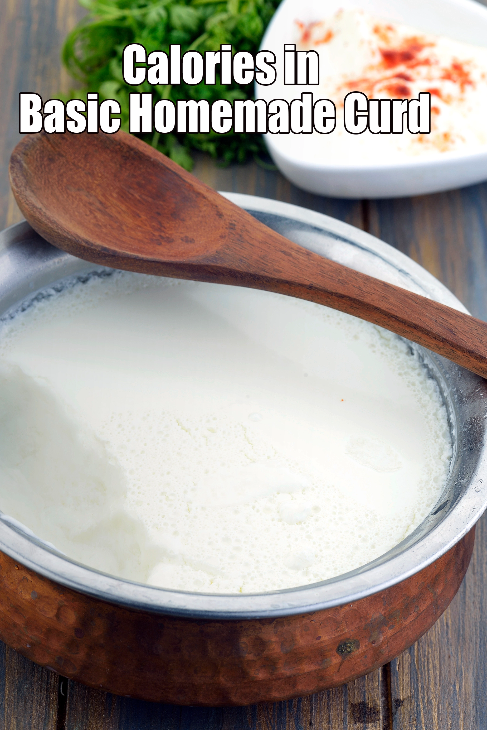 Calories in Basic Homemade Curd, Dahi Or Yogurt Using Cows Milk