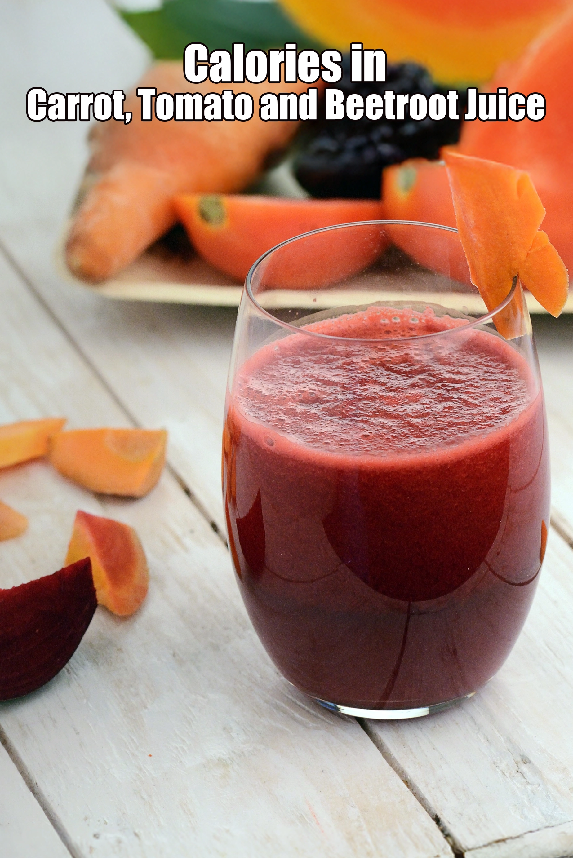 Calories in Carrot, Tomato and Beetroot Juice