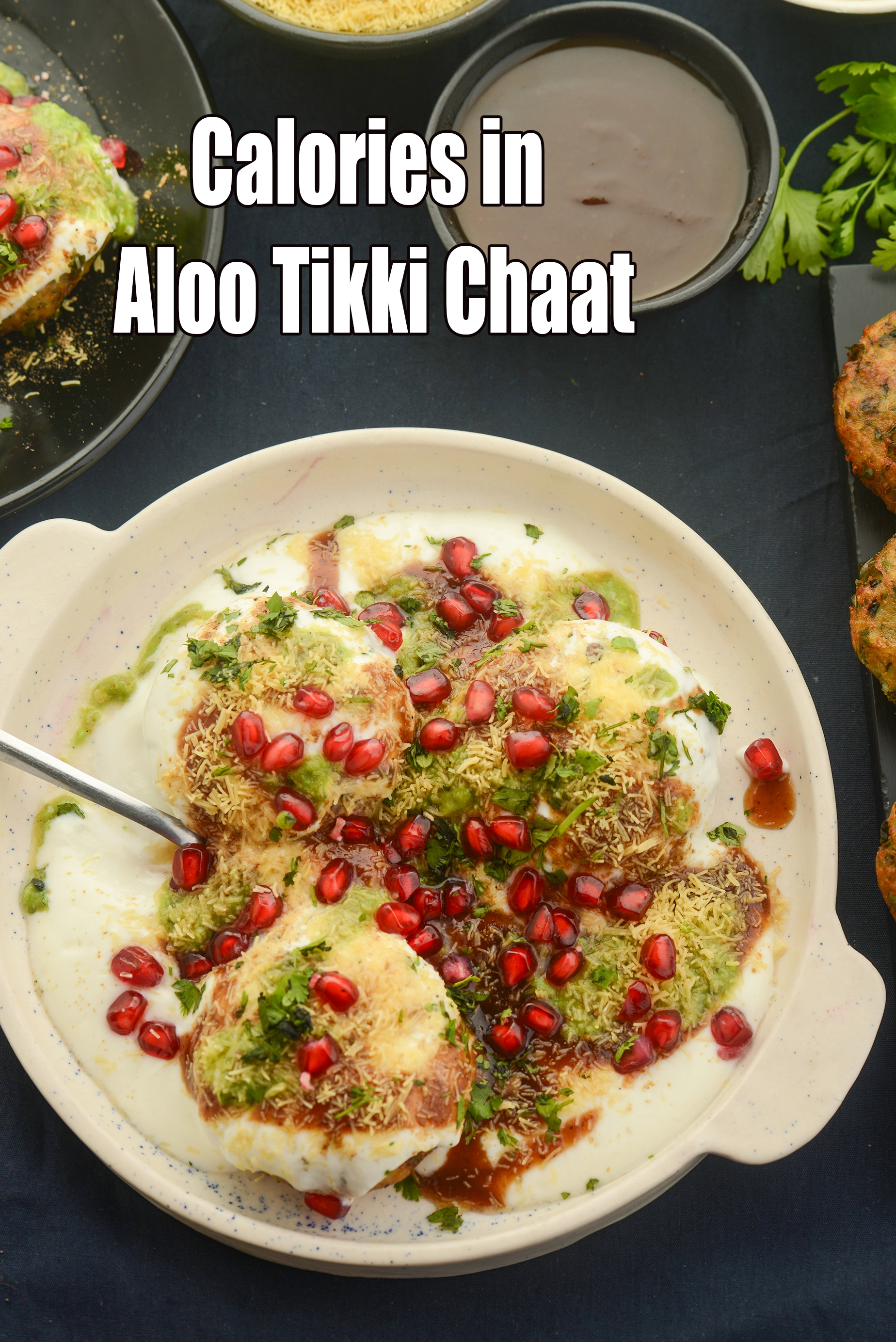 Calories in Aloo Tikki Chaat, Indian Street Food