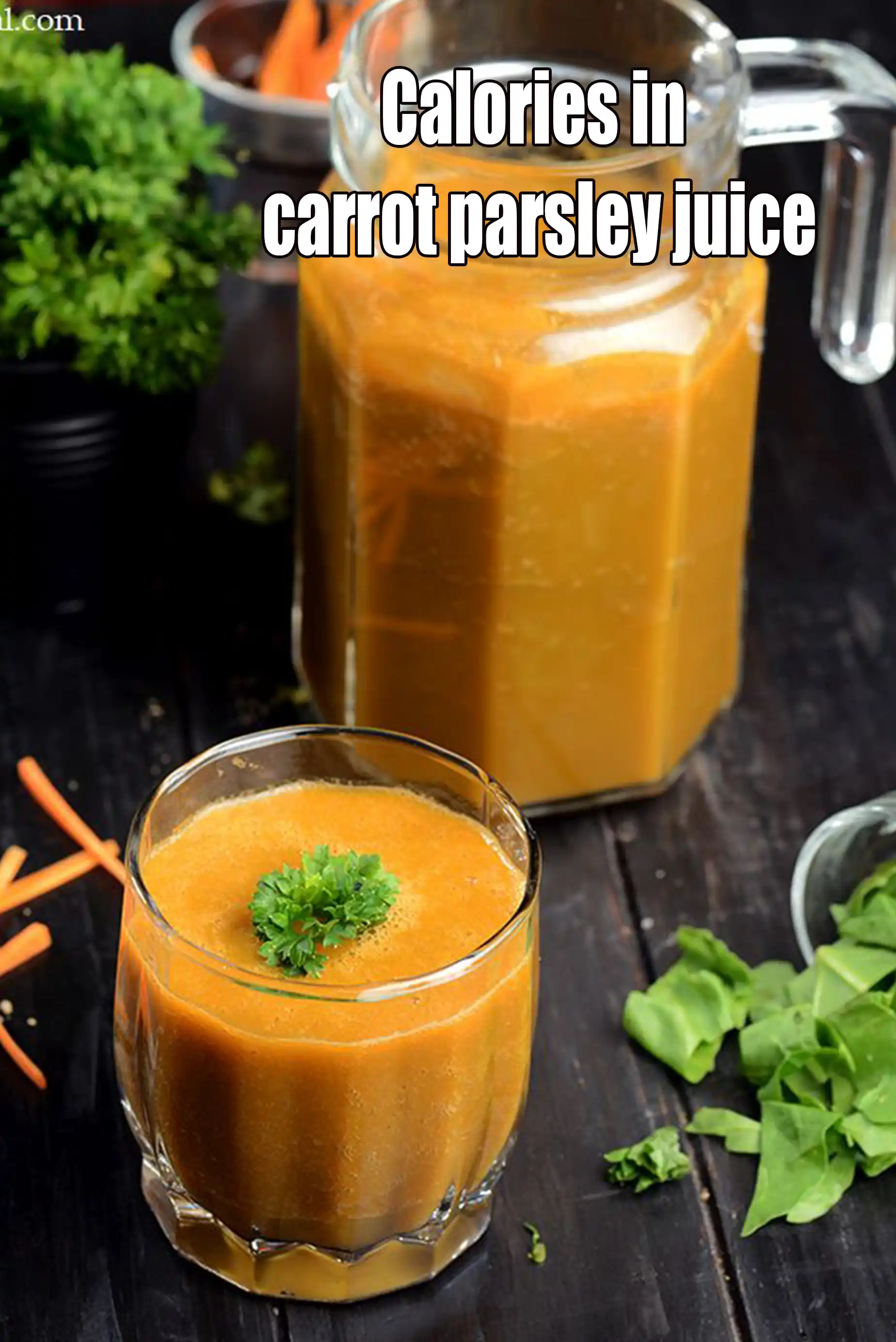Calories in Carrot Spinach and Parsley Vegetabe Juice