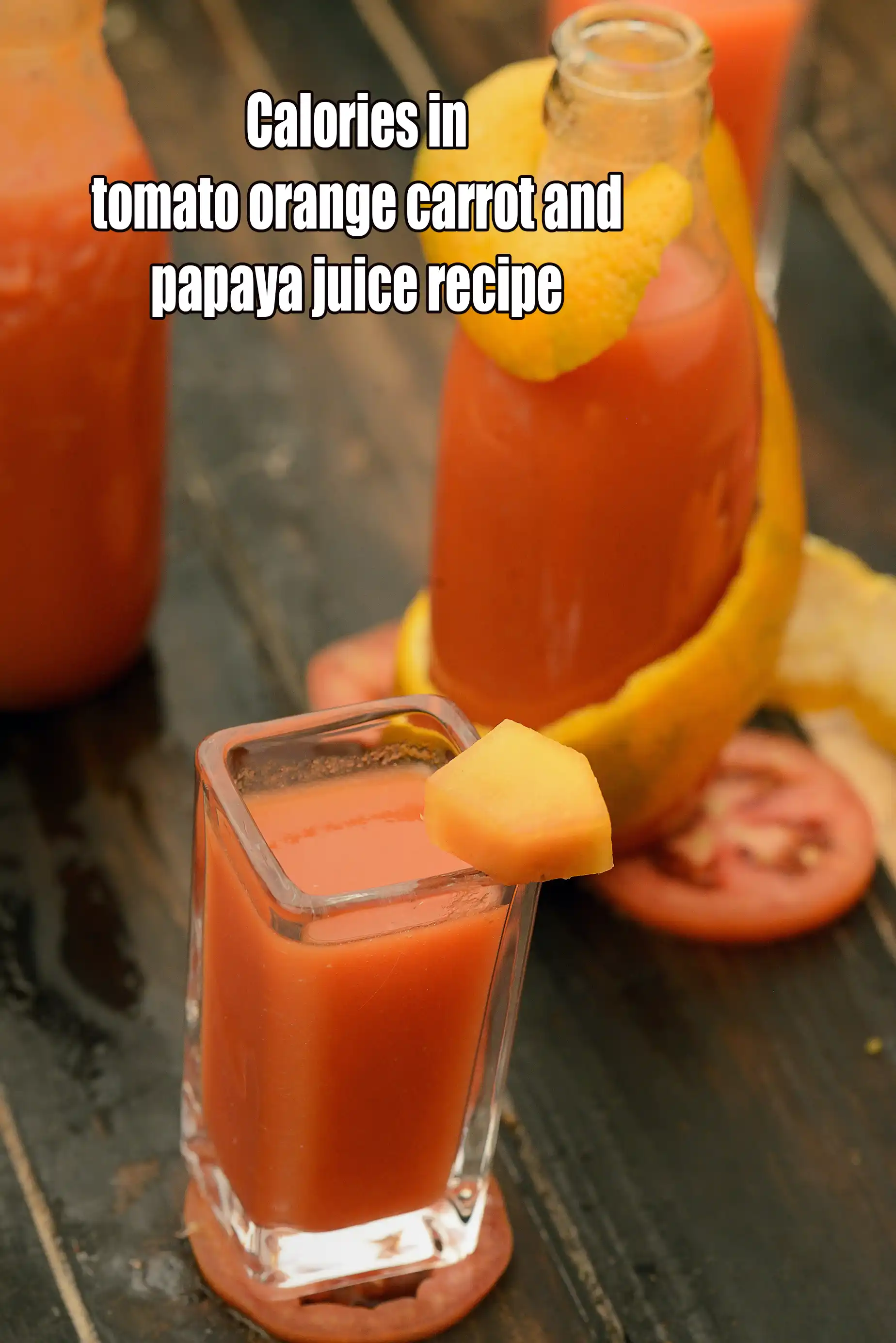 Tomato, Orange, Carrot and Papaya Juice