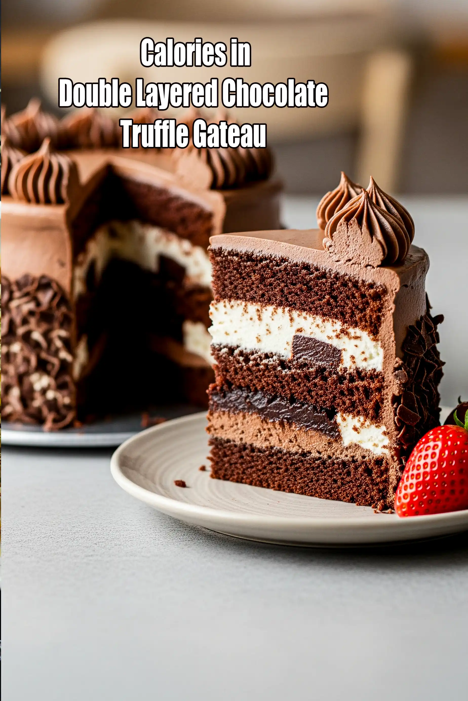 Calories in Double Layered Chocolate Truffle Gateau