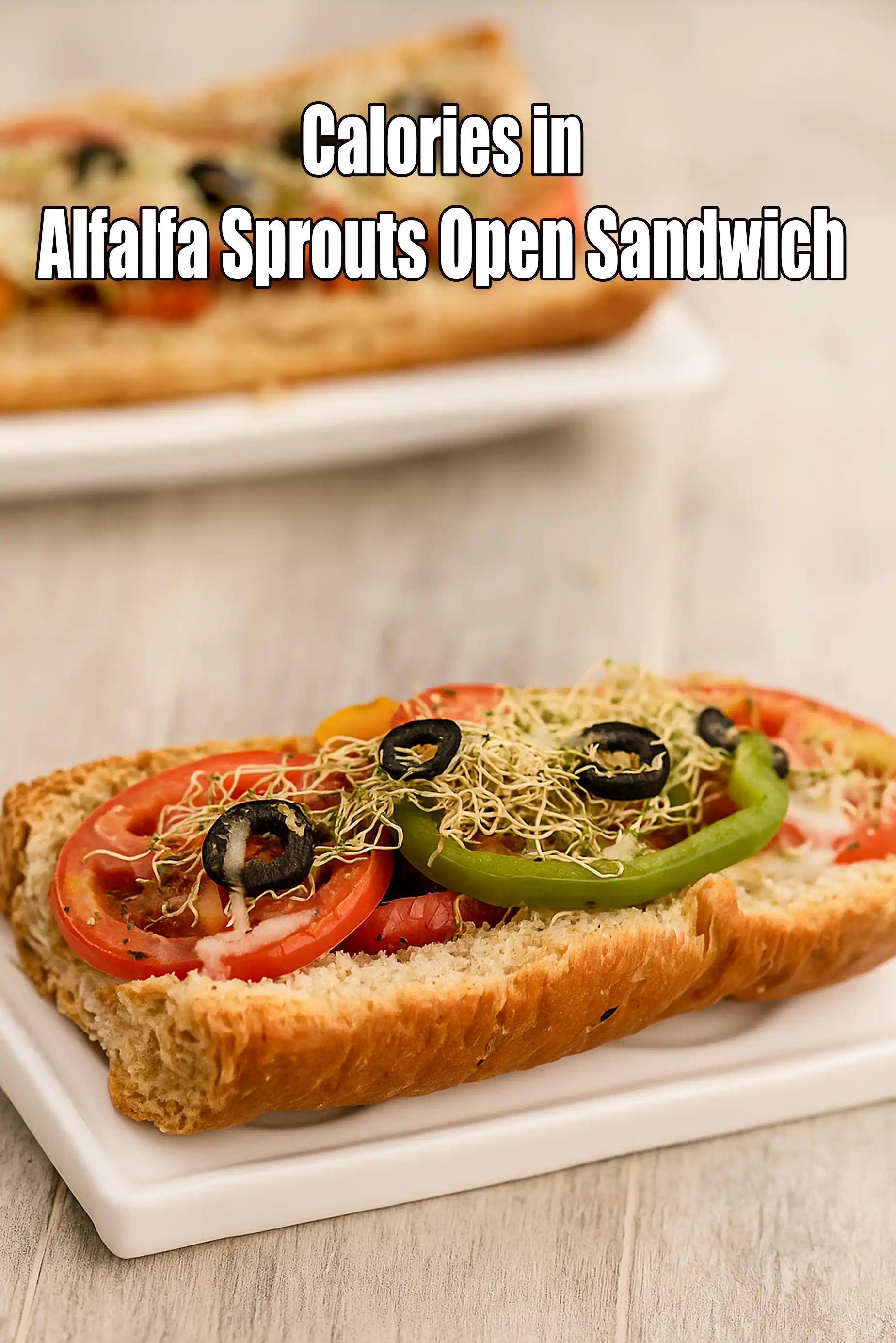 Calories in Alfalfa Sprouts Open Sandwich ( Vitamin A and Calcium Rich Recipe )