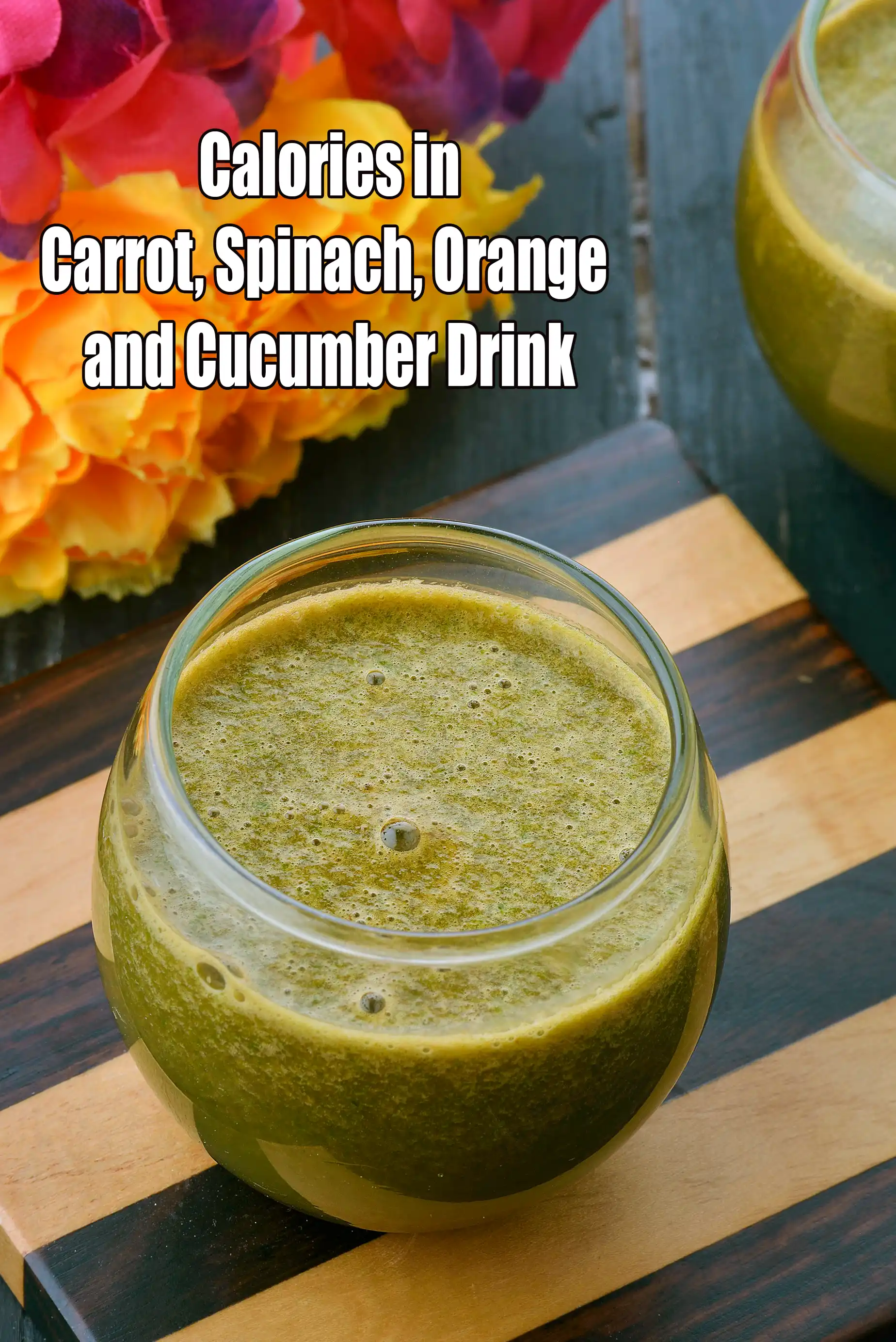 Calories in Carrot, Spinach, Orange and Cucumber Drink, Ibs Recipe