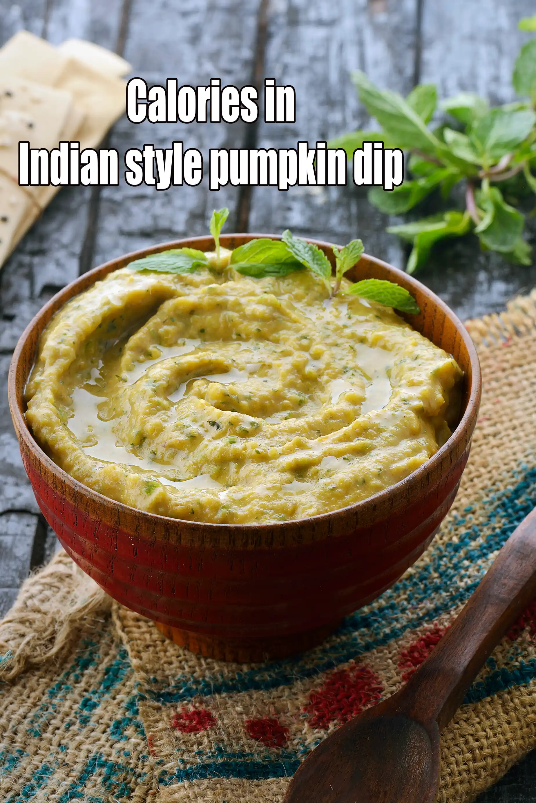Calories in Indian Style Pumpkin Dip, Healthy Kaddu Dip