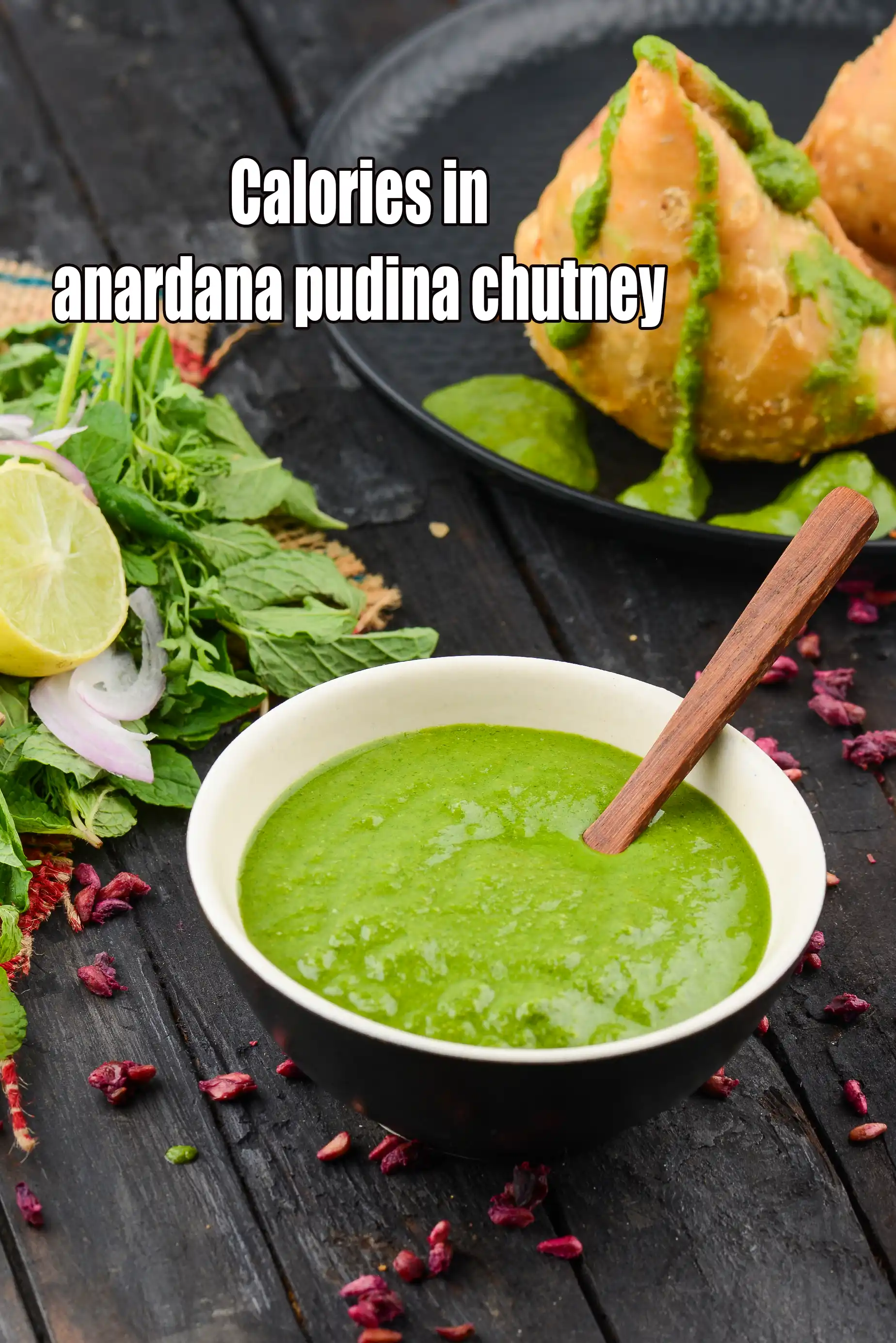 Calories in Anardana Pudina Chutney, Pomegranate Mint Chutney