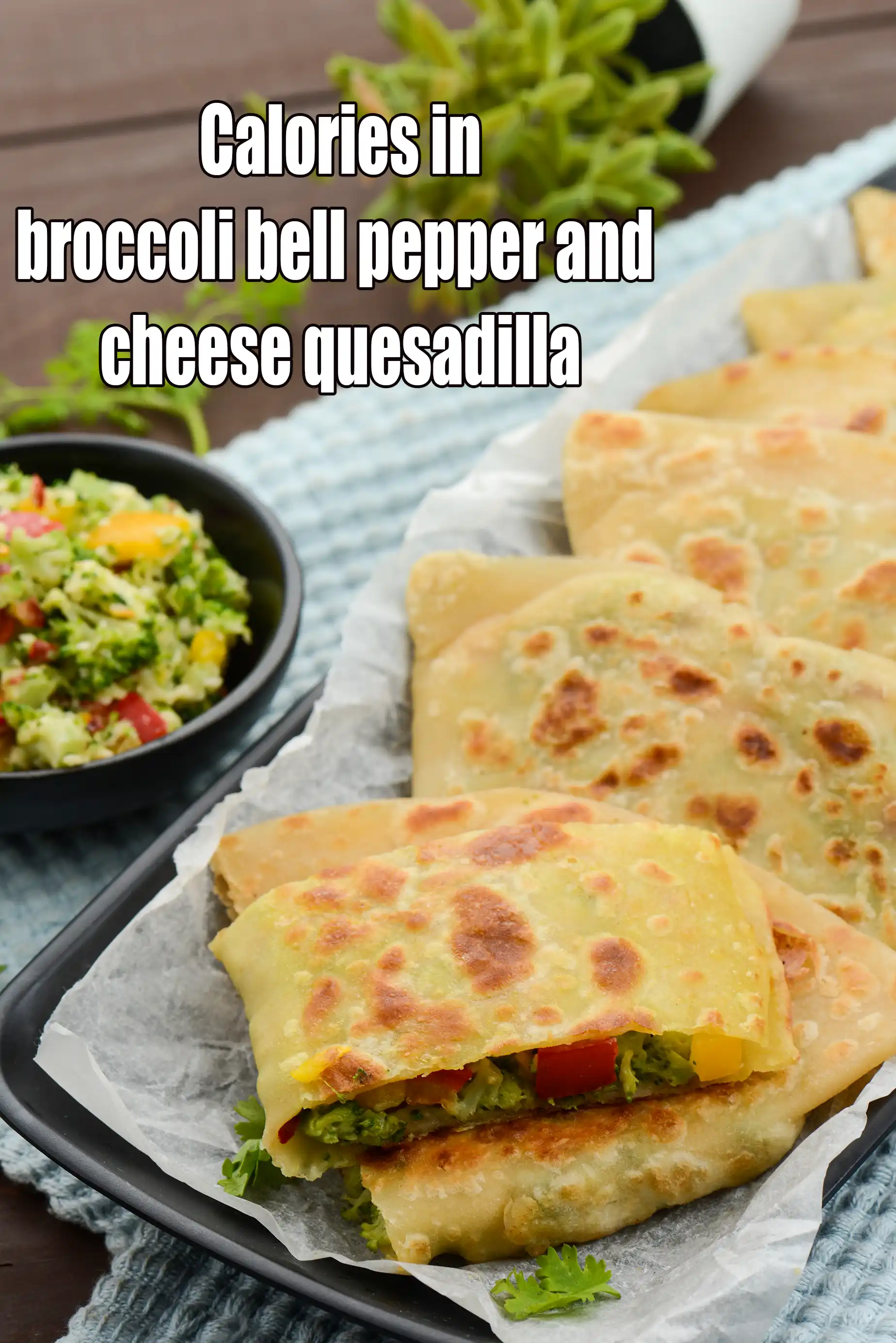 Broccoli, Bell Pepper and Cheese Quesadillas