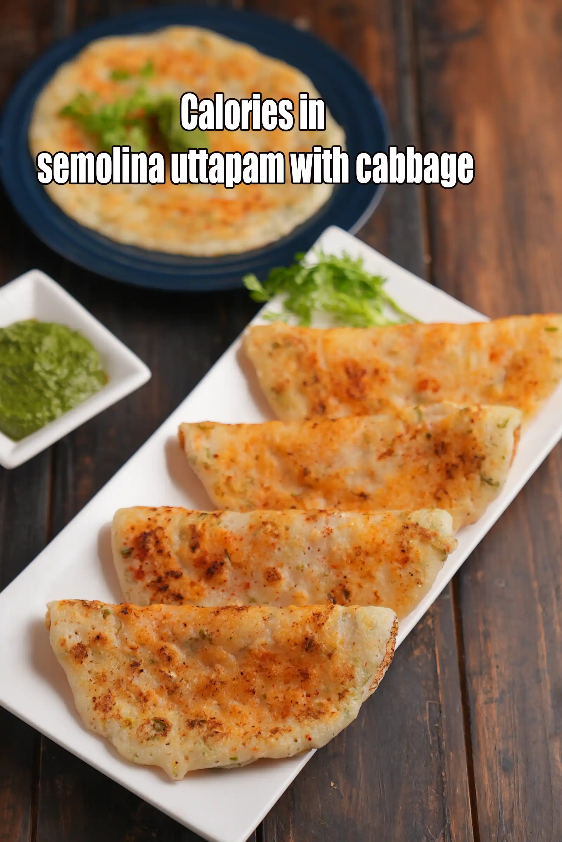 Calories in Semolina Uttapam with Cabbage, Rava Uttapam with Cabbage