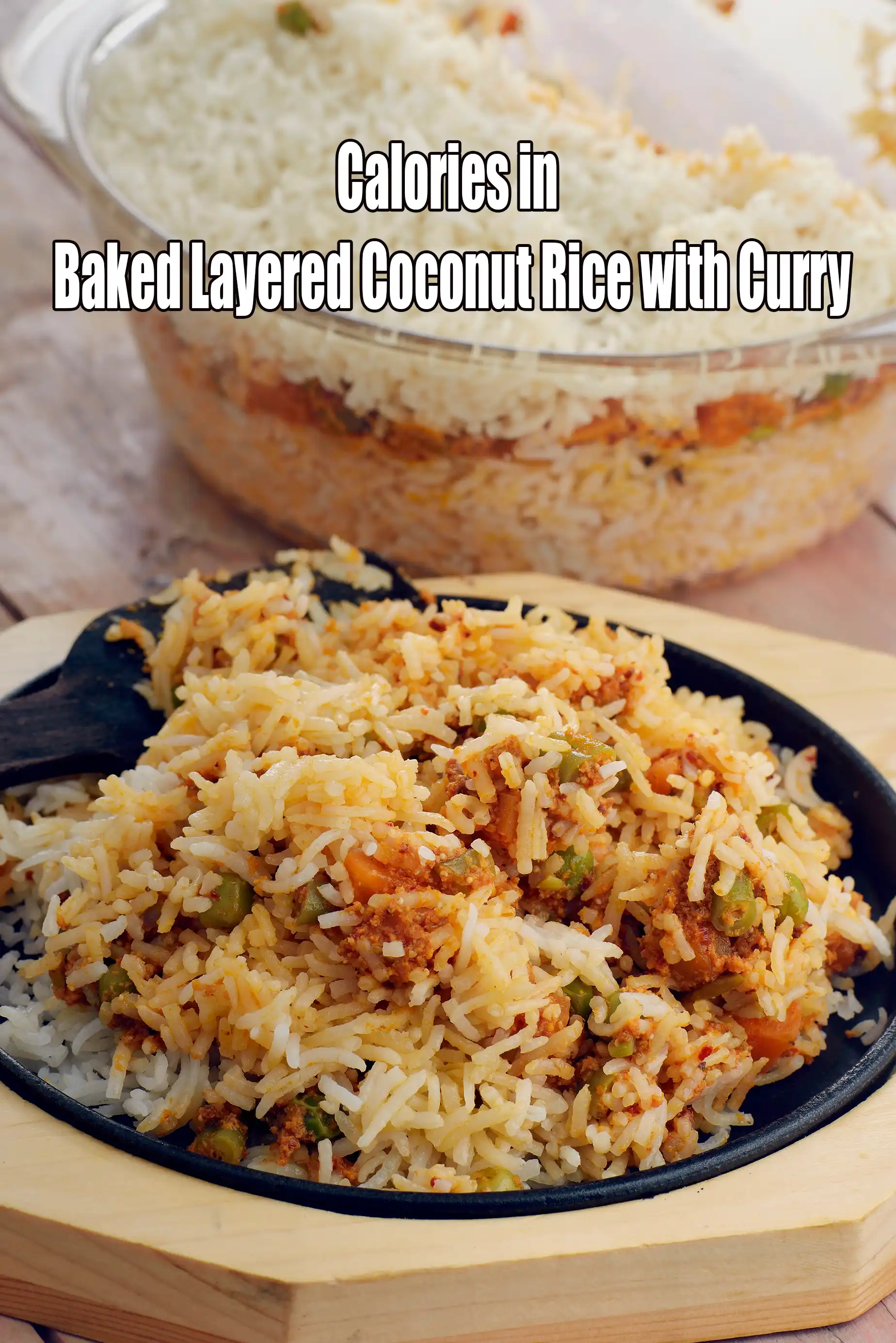 Calories in Baked Layered Coconut Rice with Curry