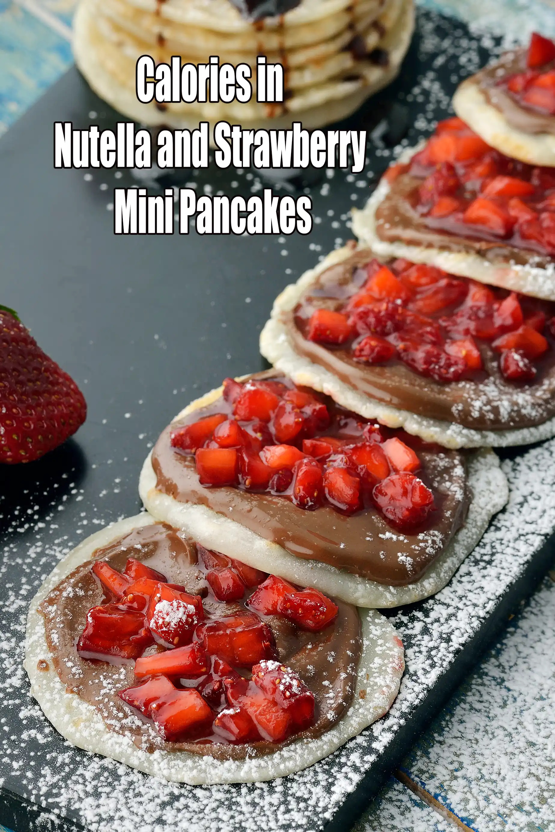 Calories in Nutella and Strawberry Mini Pancakes