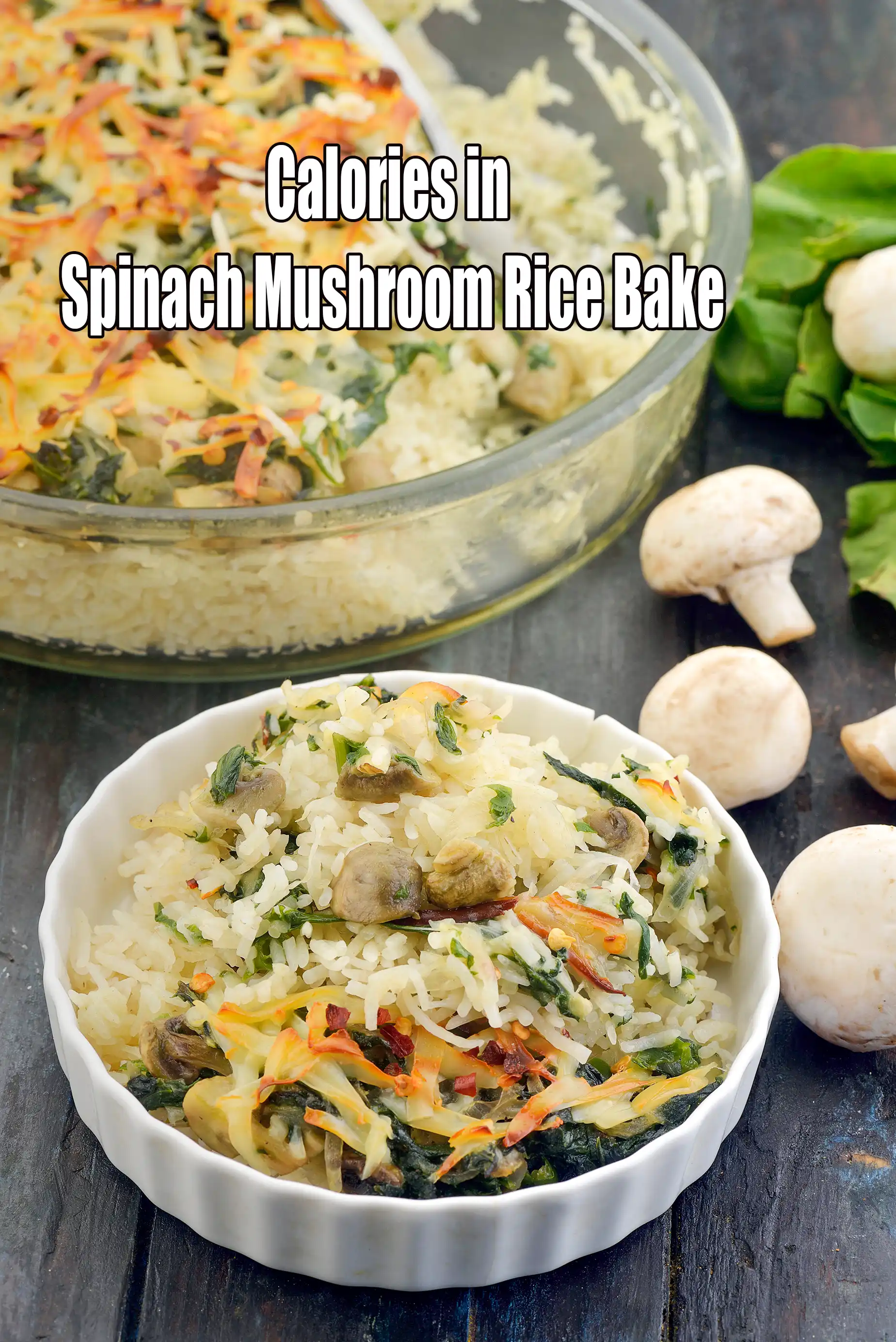 Calories in Spinach Mushroom Baked rice
