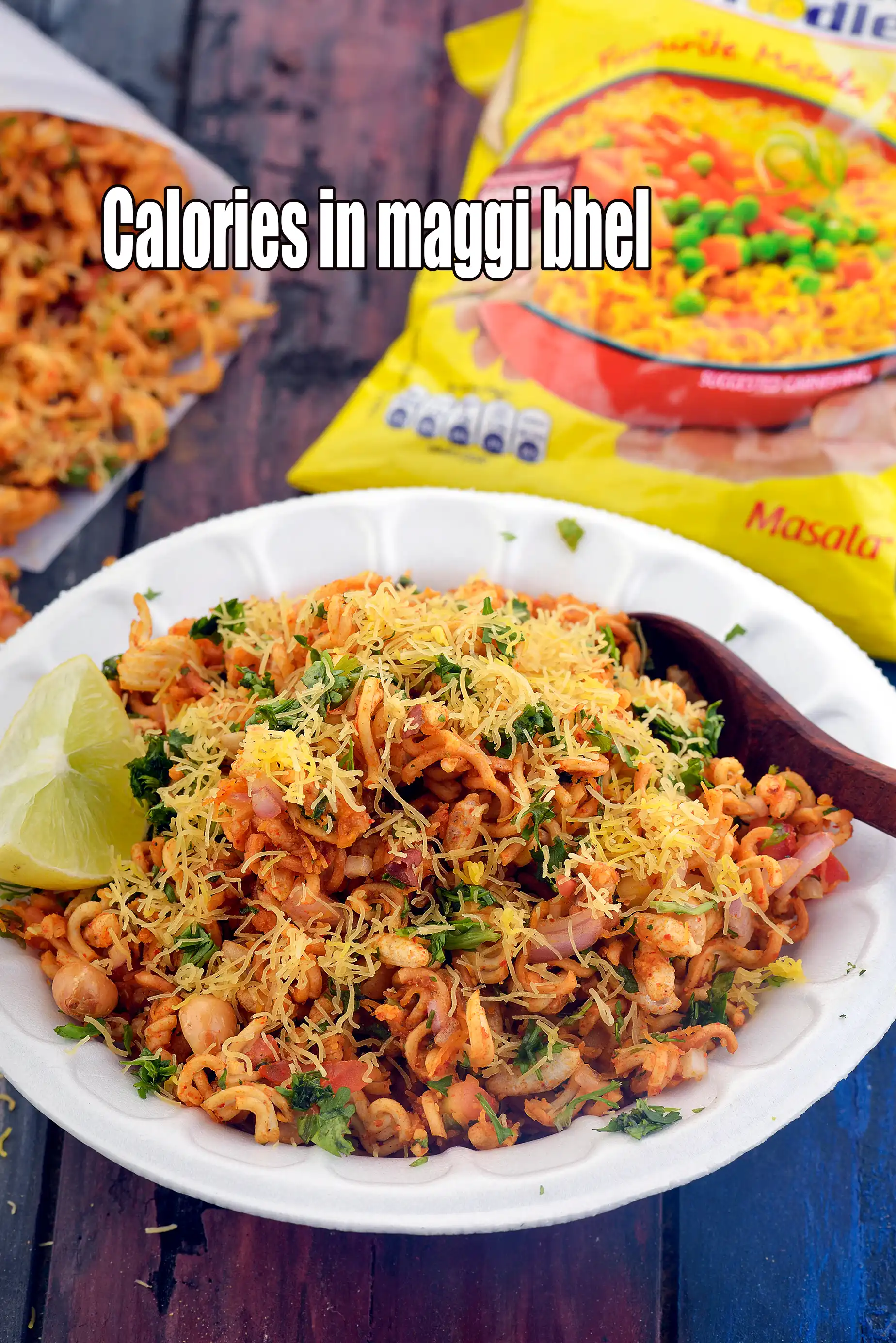 Calories in 10 Minute Maggi Bhel, Indian Maggi Bhel Chaat