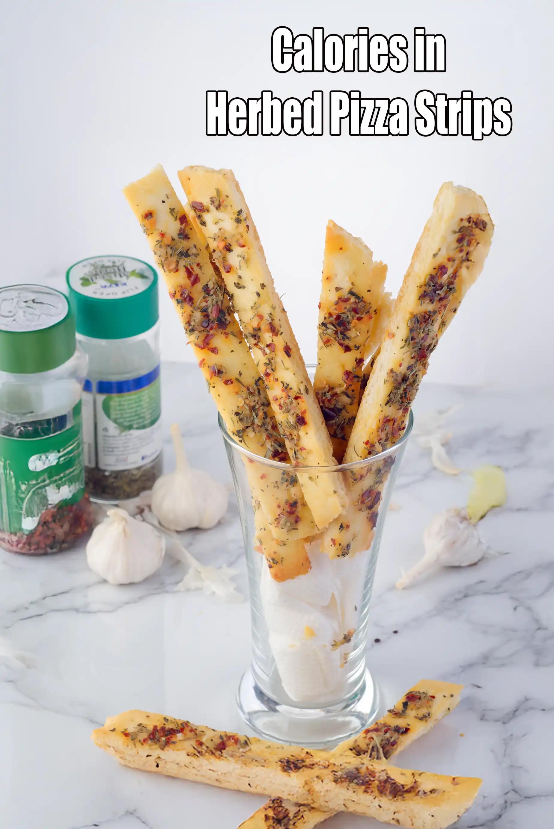 Calories in Herbed Pizza Strips, Indian Style Herbed Pizza Sticks