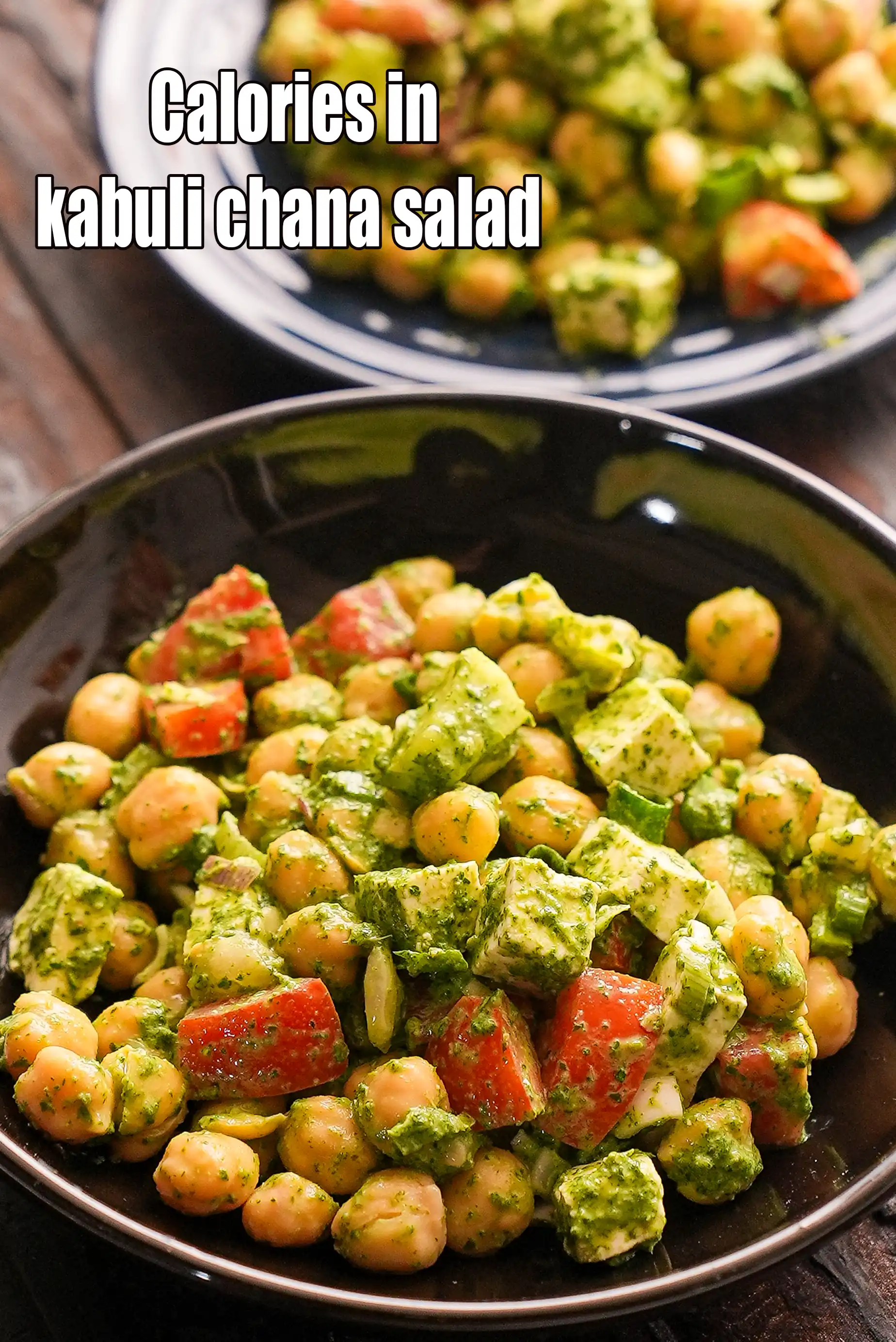 Kabuli Chana Salad, Chana Vegetable Salad with Paneer