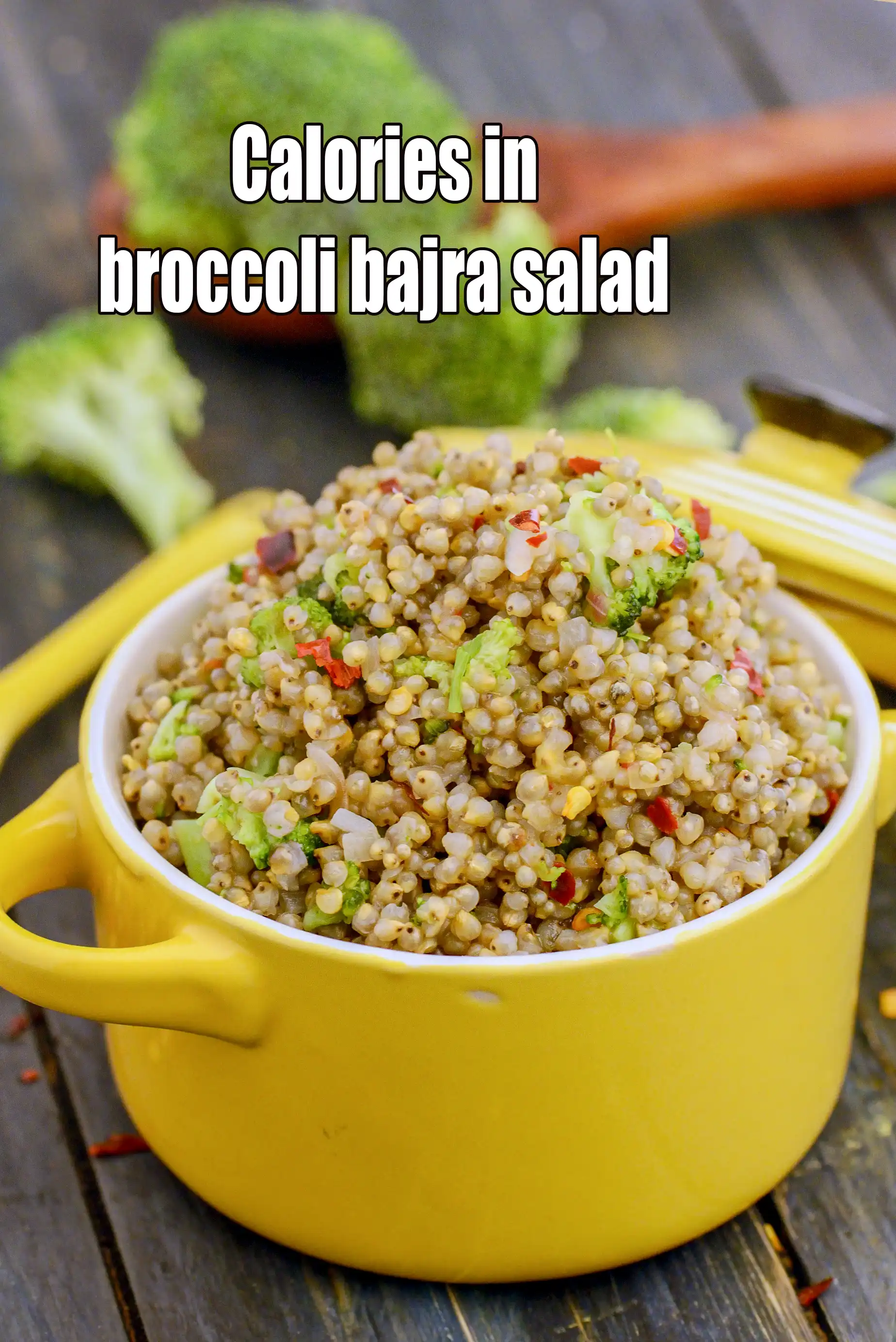 Broccoli Bajra Salad, Whole Bajra Indian Snack