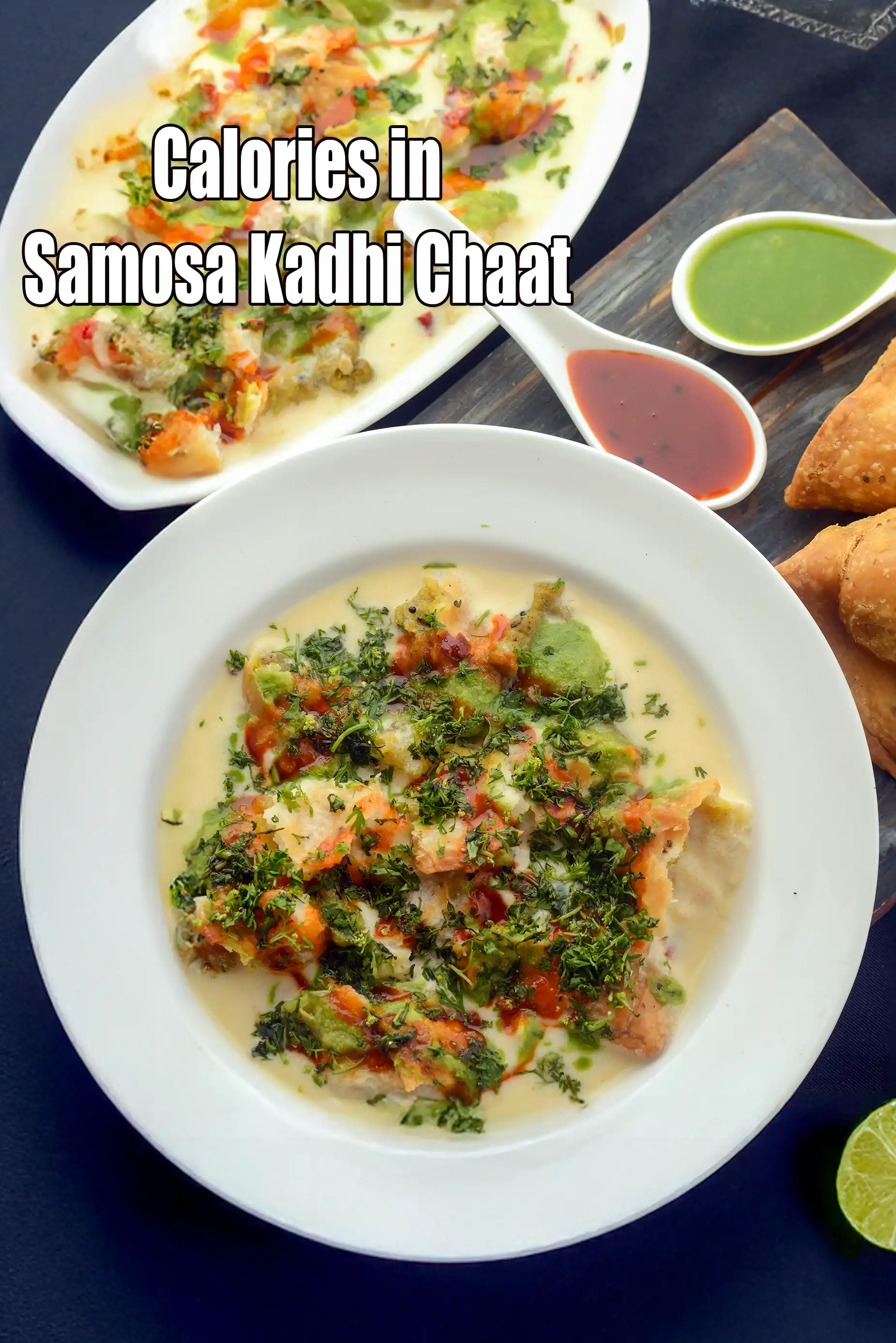 Samosa Kadhi Chaat ( Recipe Using Left Overs)