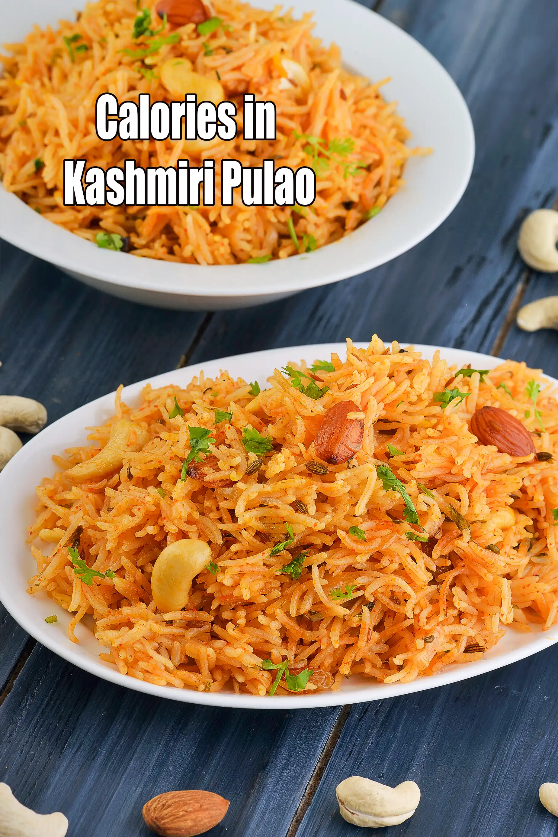 Calories in Kashmiri Pulao, Veg Pulav with Mixed Nuts
