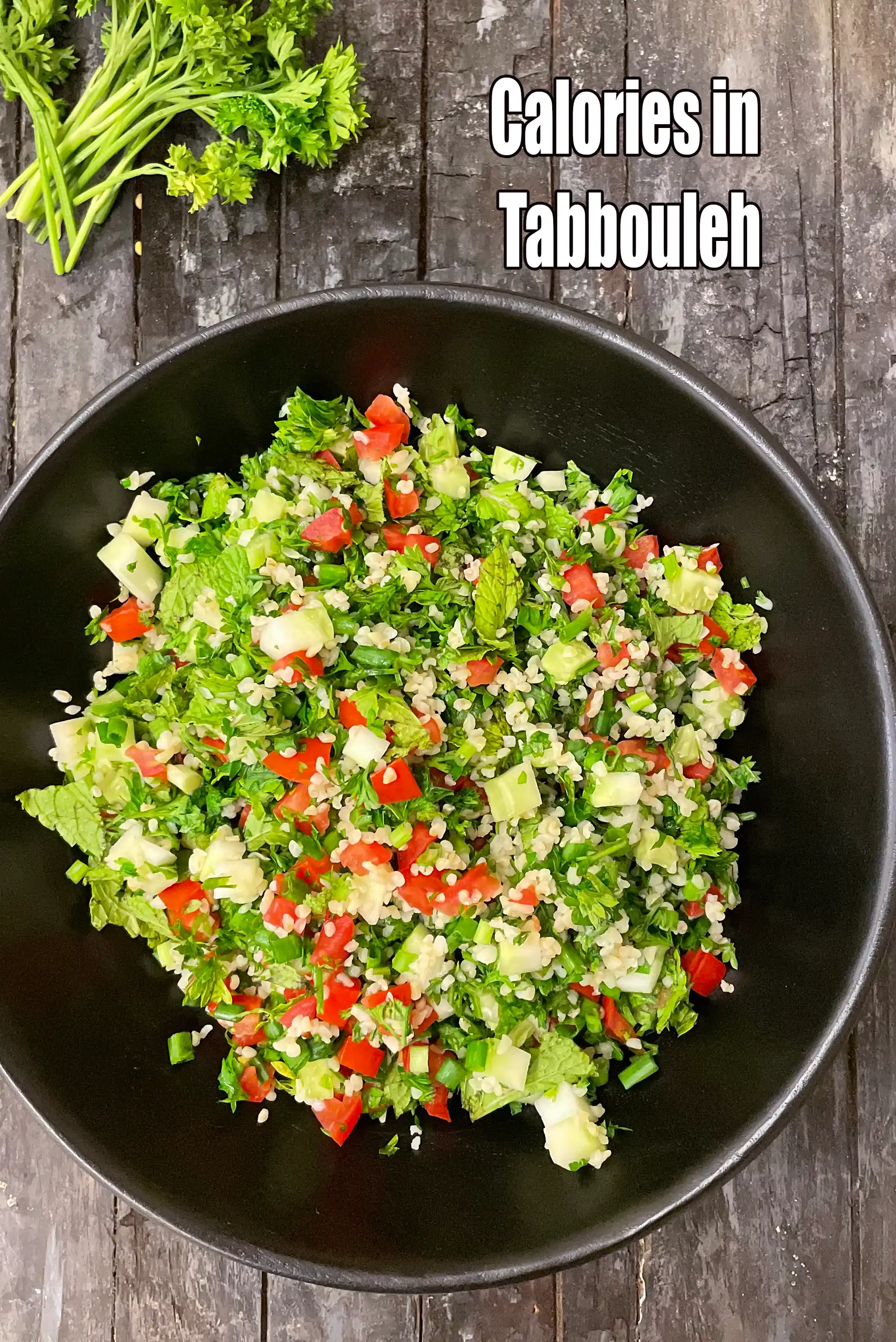 Calories in Tabbouleh, Lebanese Tabbouleh