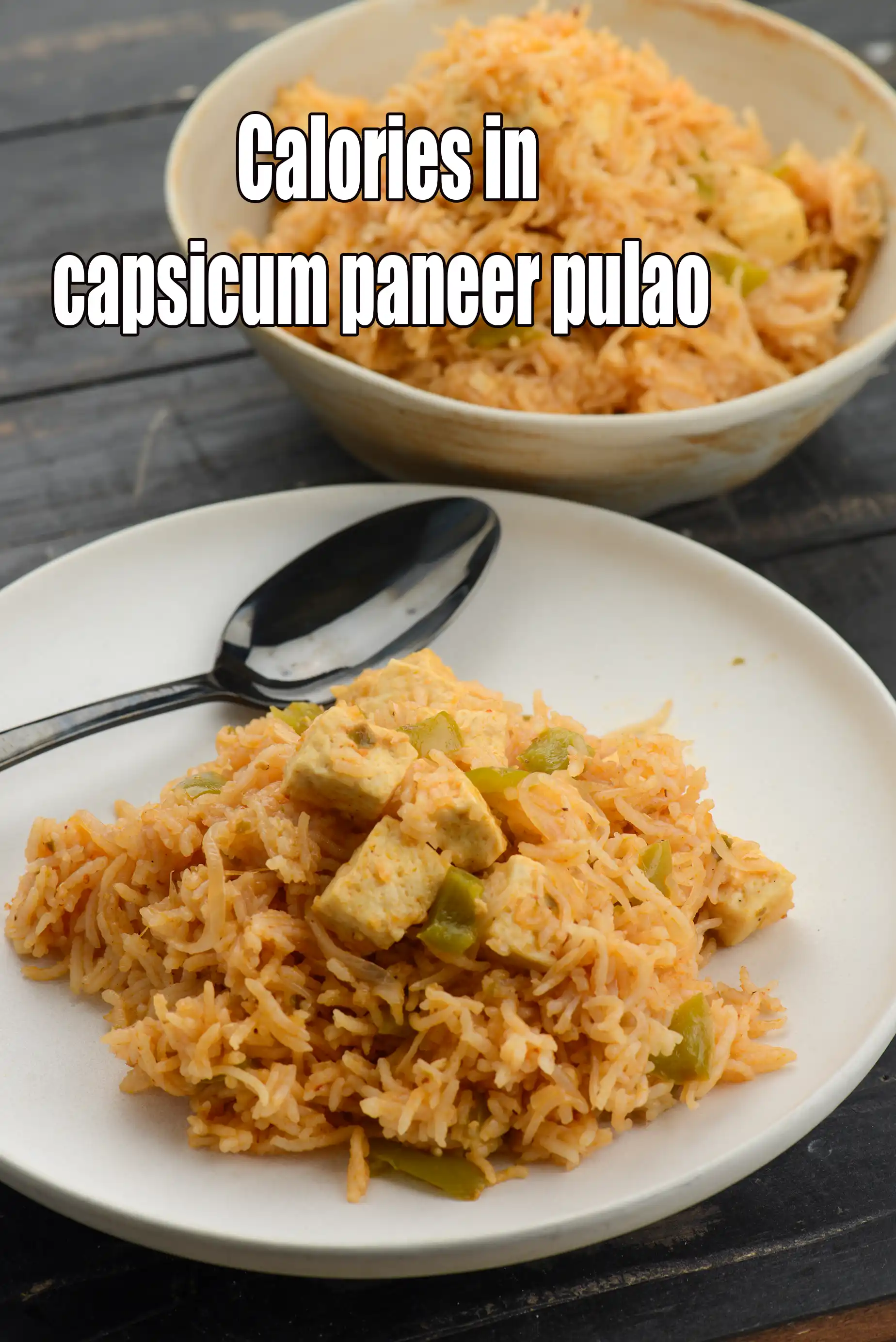 Calories in Capsicum Paneer Pulao, Paneer Capsicum Rice