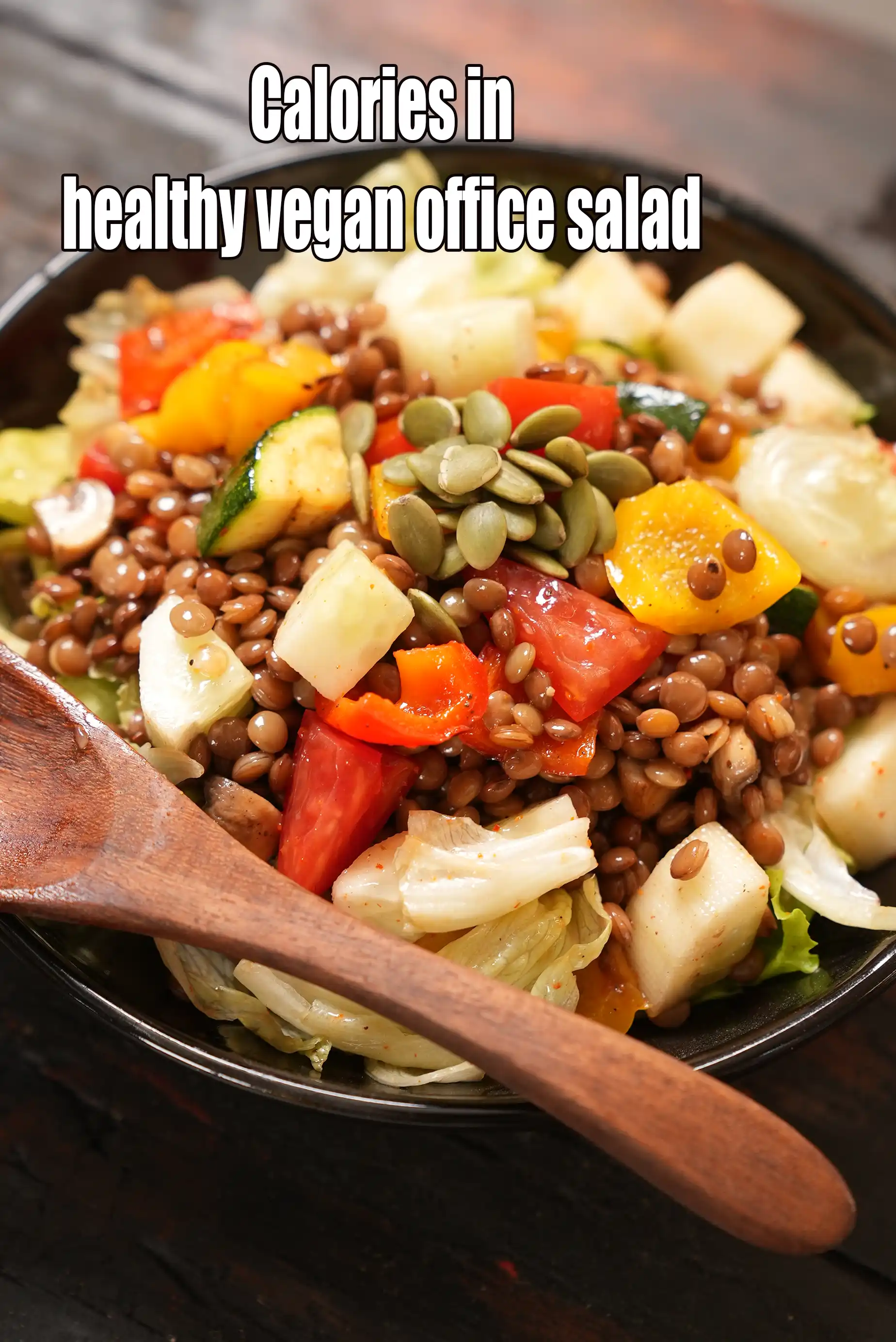 Calories in Vegan Healthy Lunch Salad, Office Salad