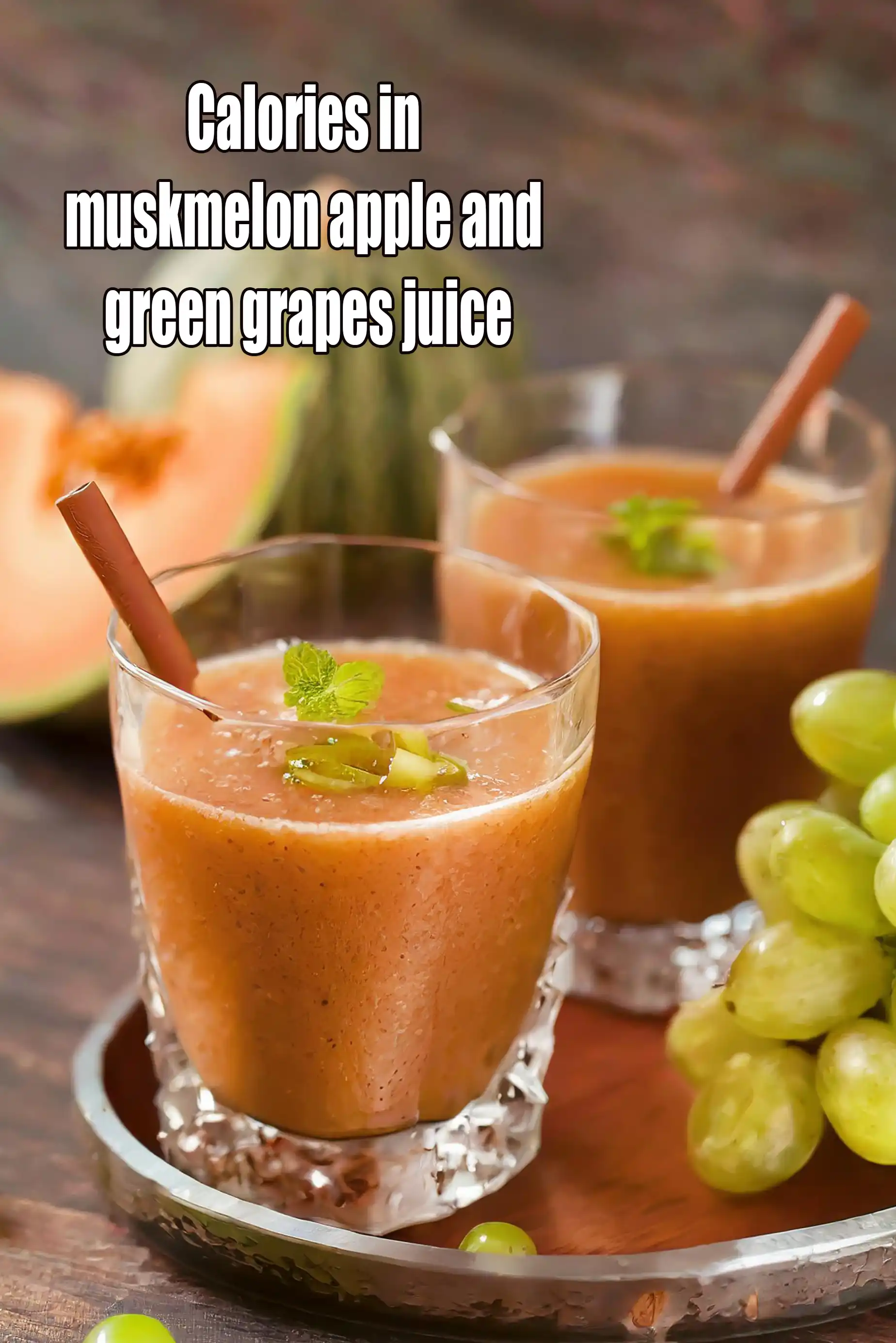 Muskmelon, Apple and Green Grapes Juice
