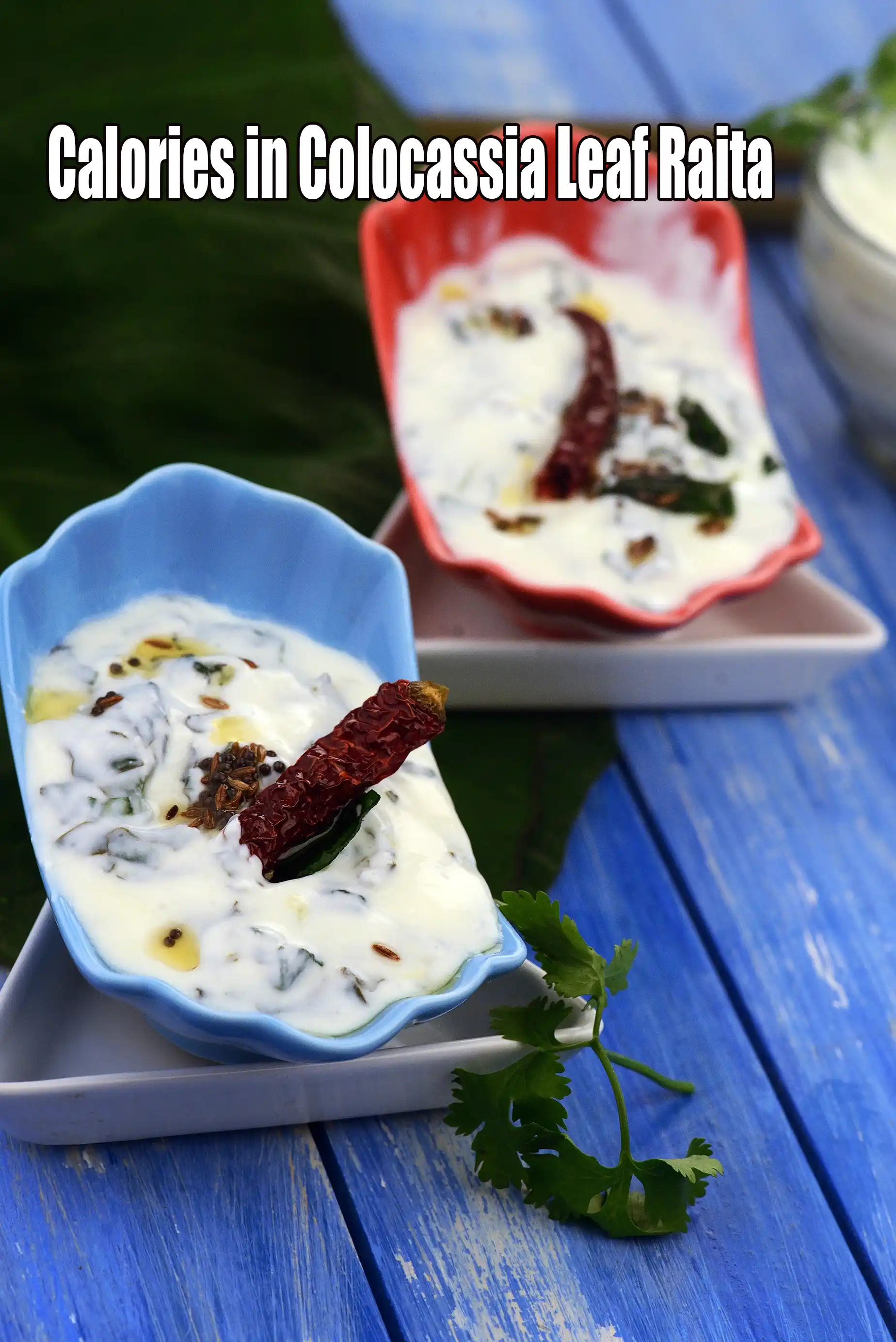 Colocassia Leaf Raita, Healthy Arbi Ke Patte Raita