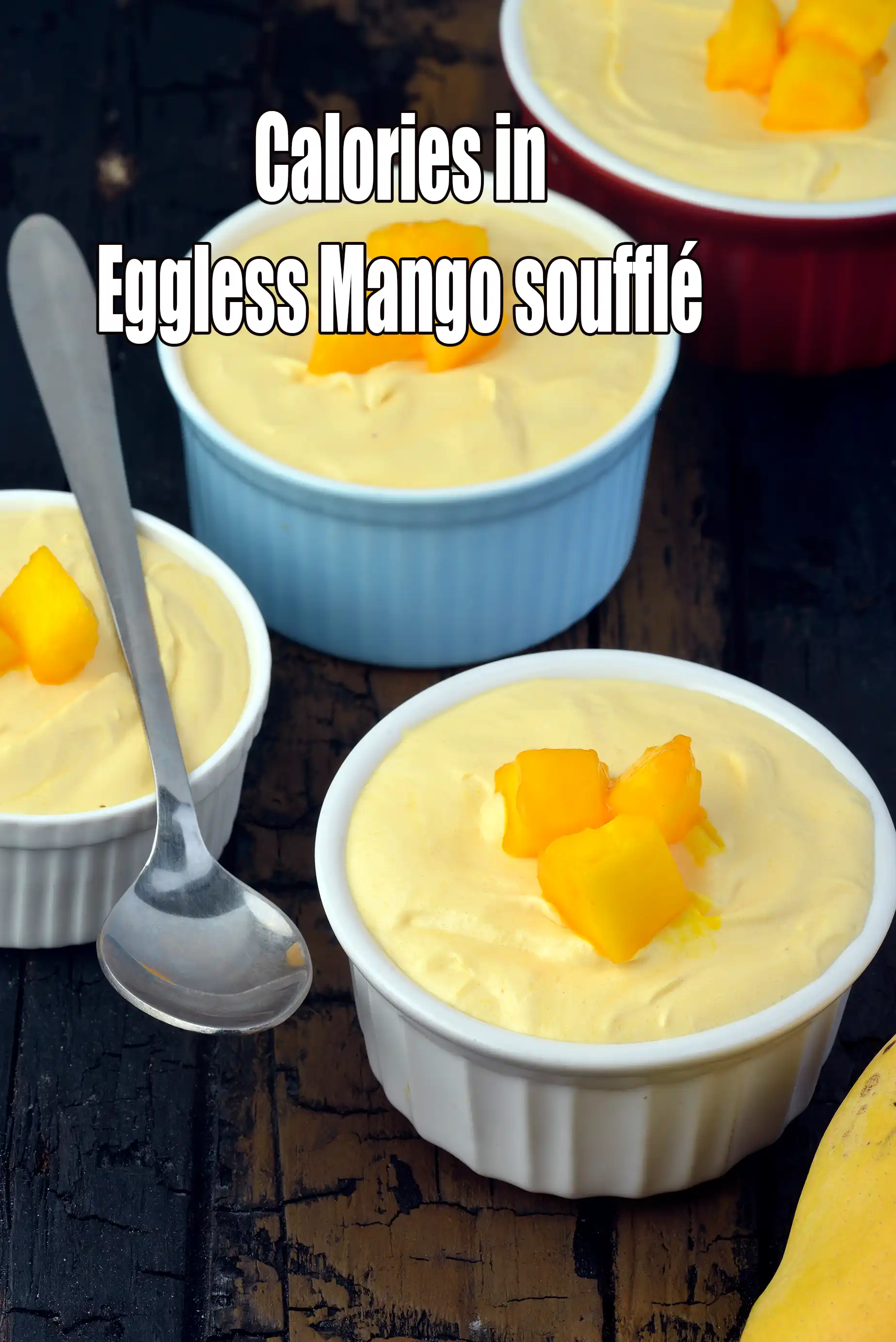 Mango Souffle, Eggless Mango Souffle