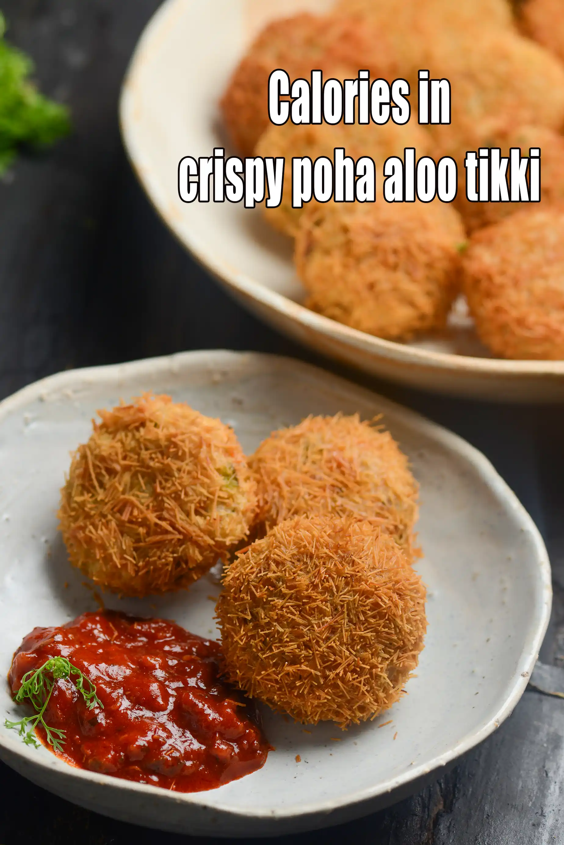 Calories in Crispy Poha Aloo Tikki, Veg Poha Cutlet