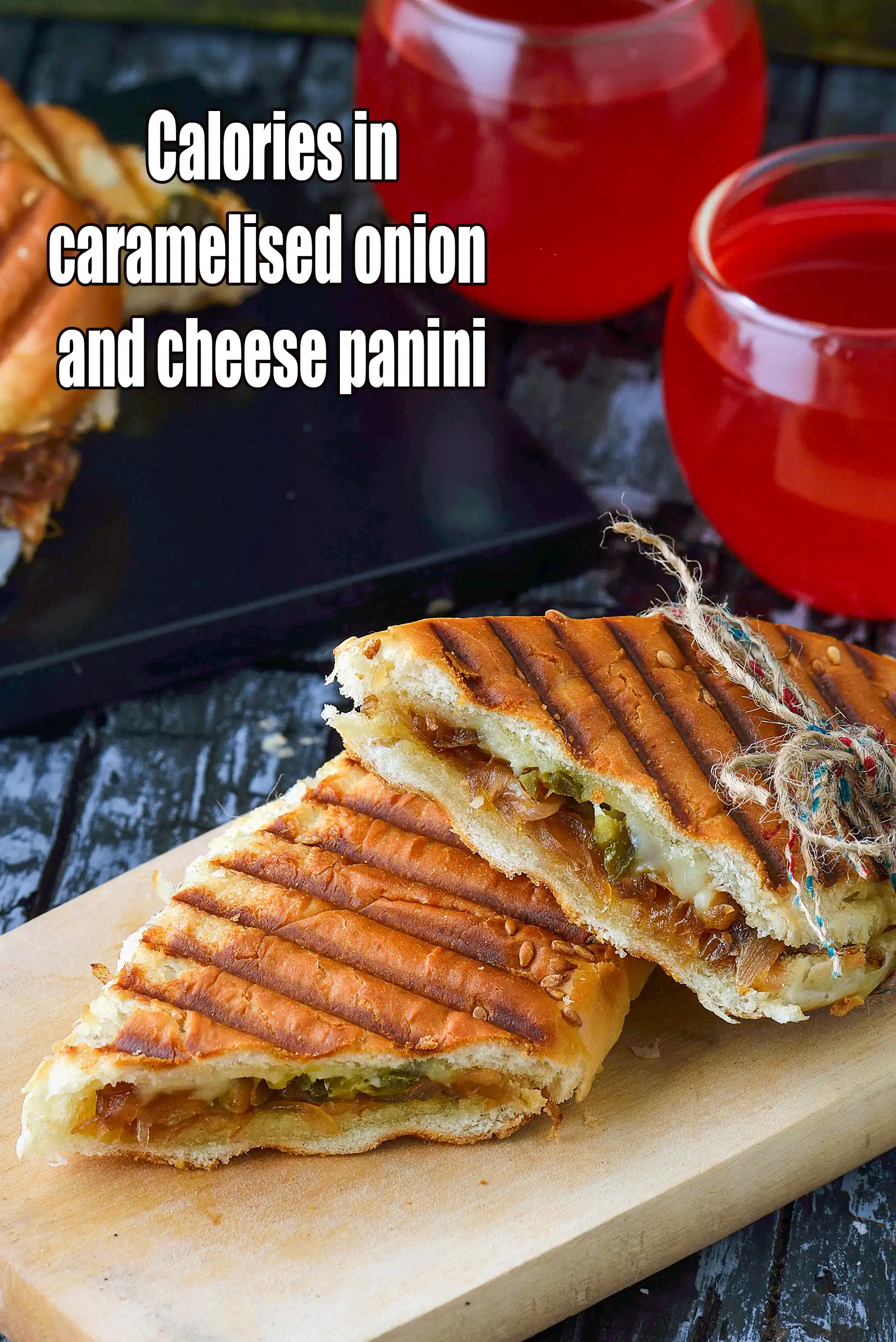 Calories in Caramelised Onions and Cheese Panini