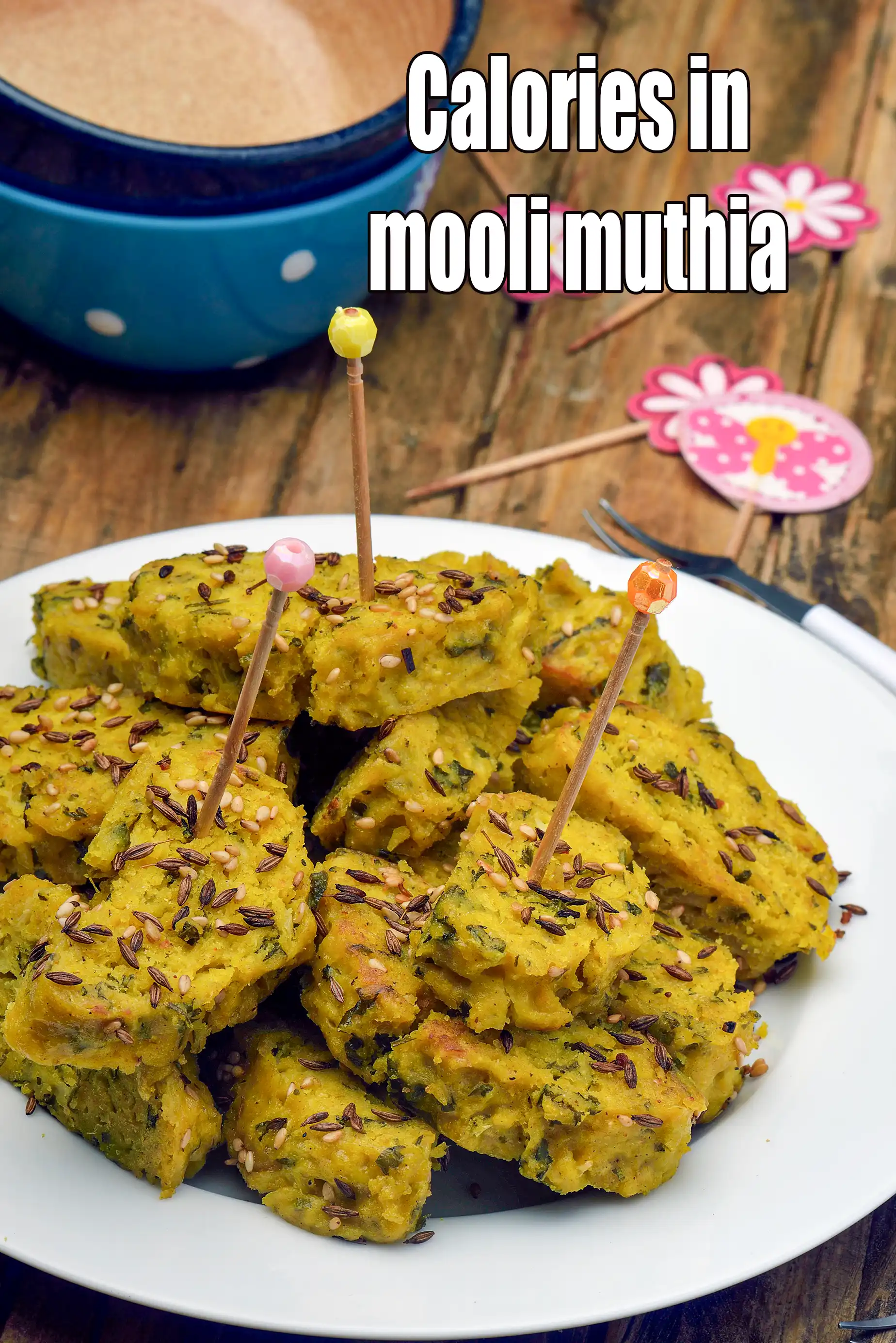 Calories in Mooli Muthia, Gujarati Radish Muthia Snack Recipe