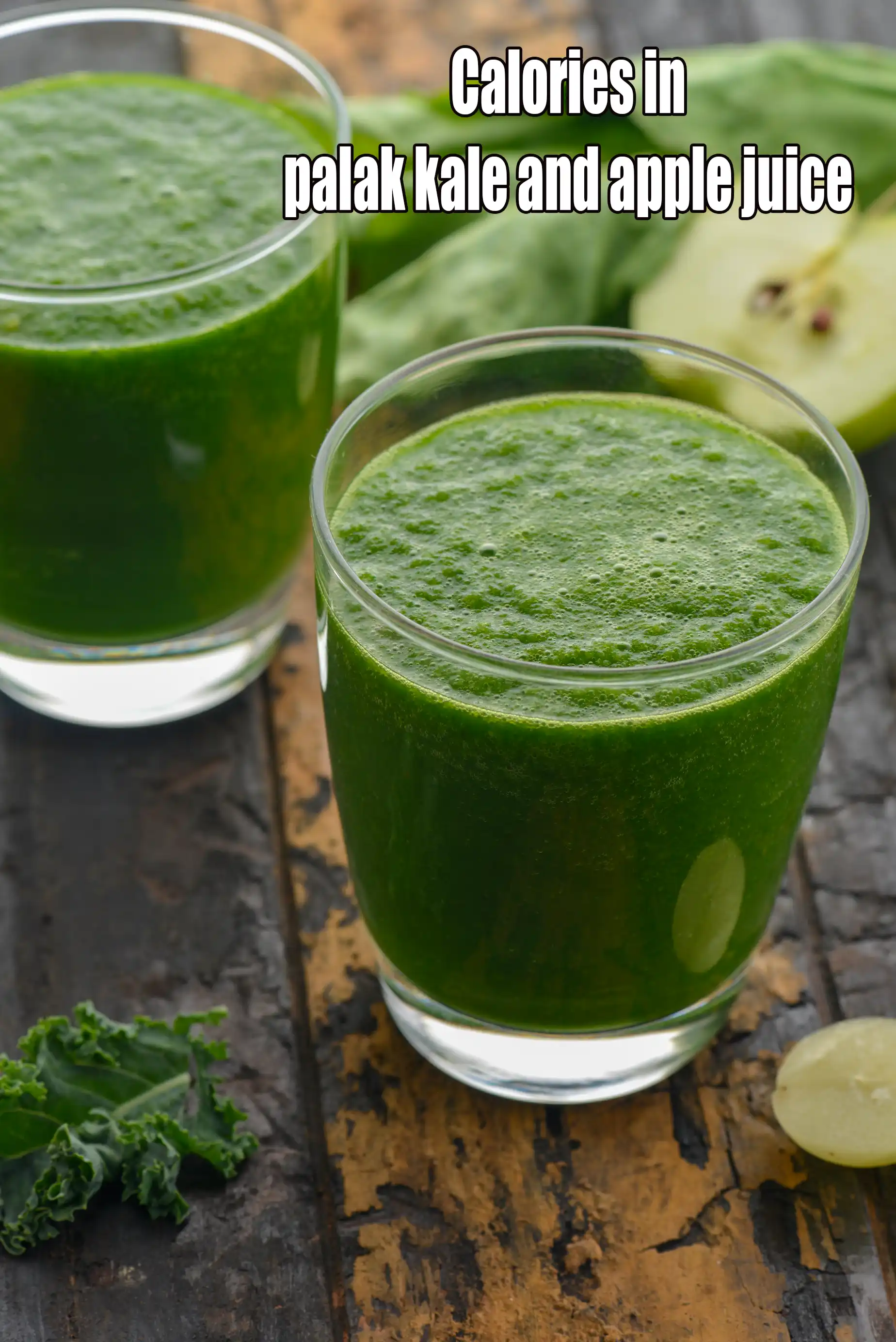 Calories in Palak Kale and Apple Juice, Kale Spinach Apple Juice