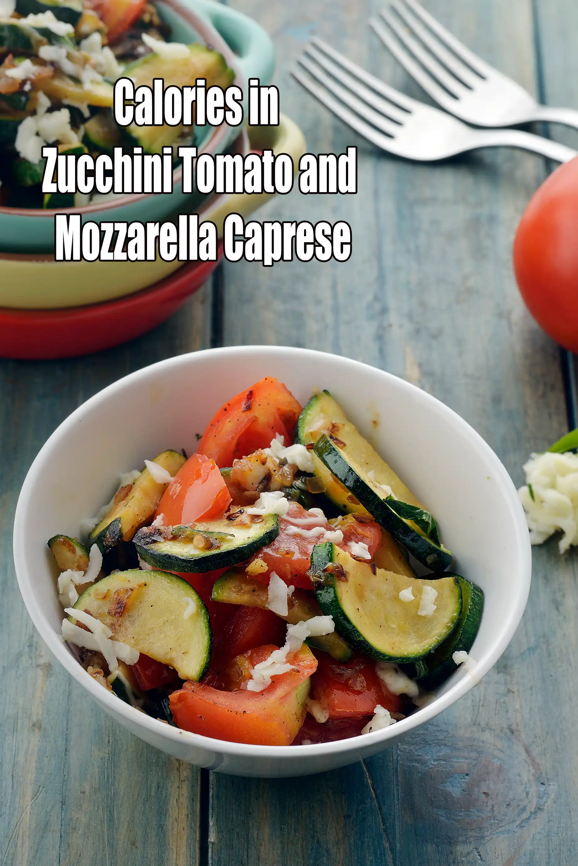 Calories in Zucchini Tomato and Mozzarella Caprese, Italian Stir-fry