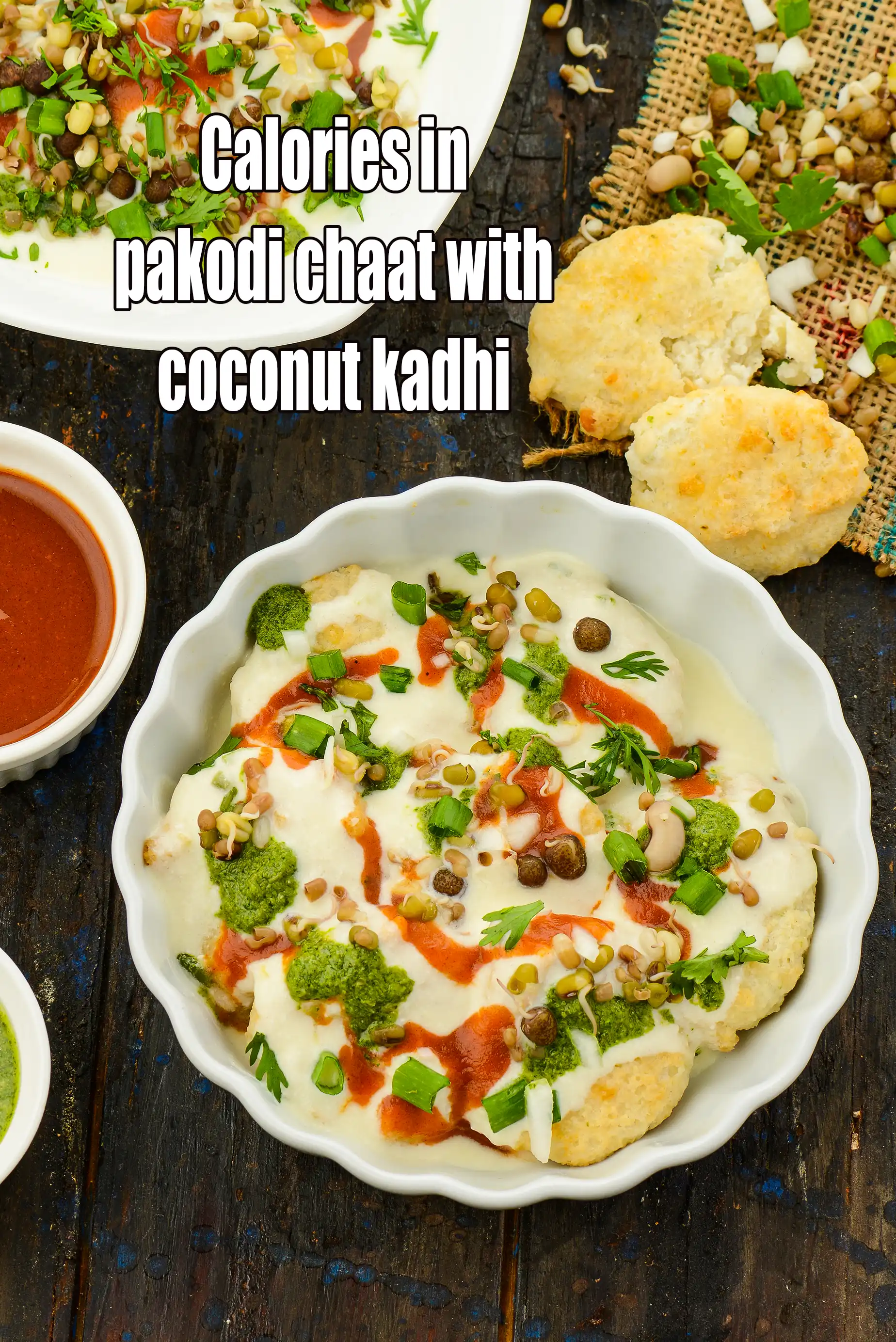 Indian Pakodi Chaat with Coconut Kadhi