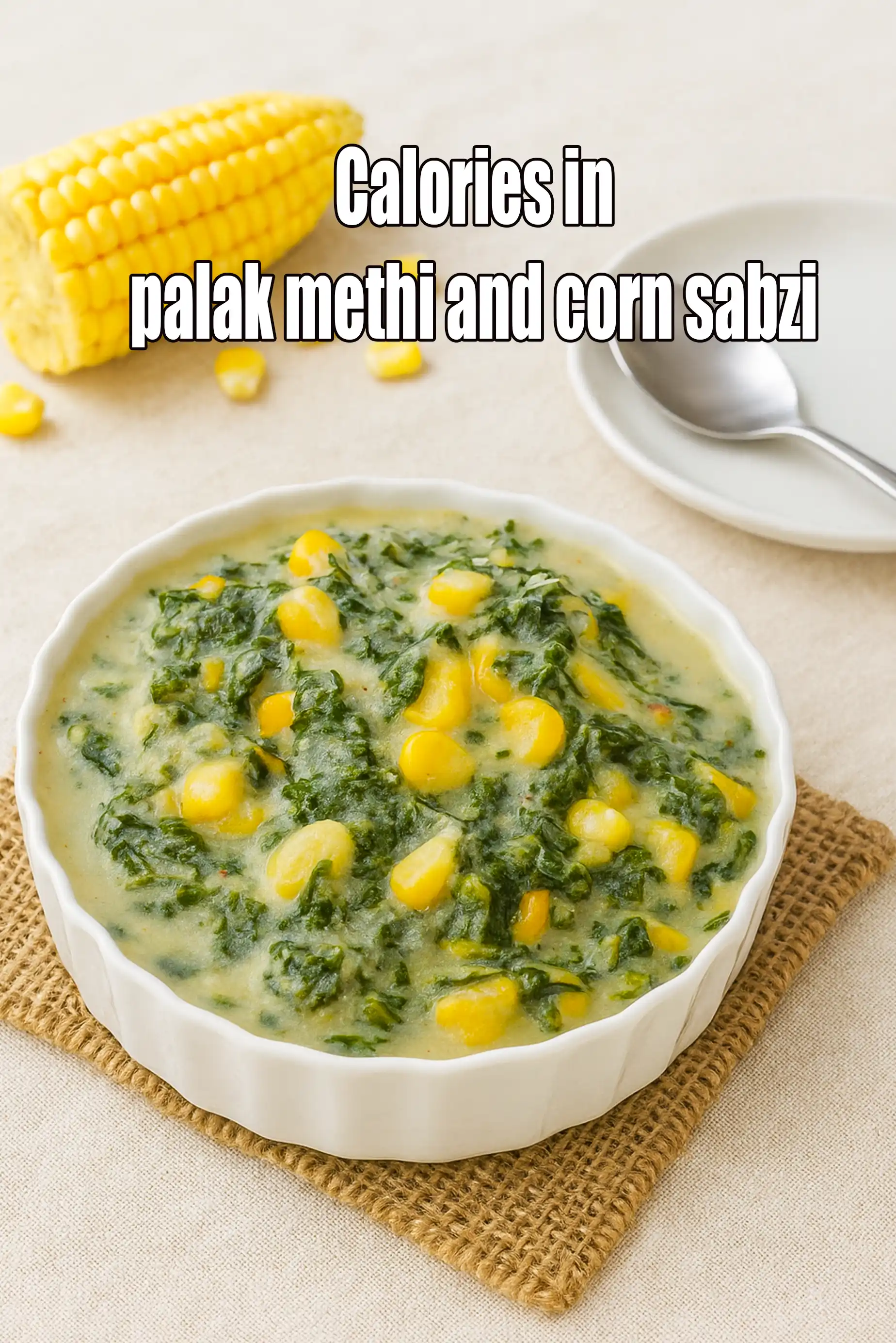 Calories in Palak, Methi and Corn Sabzi