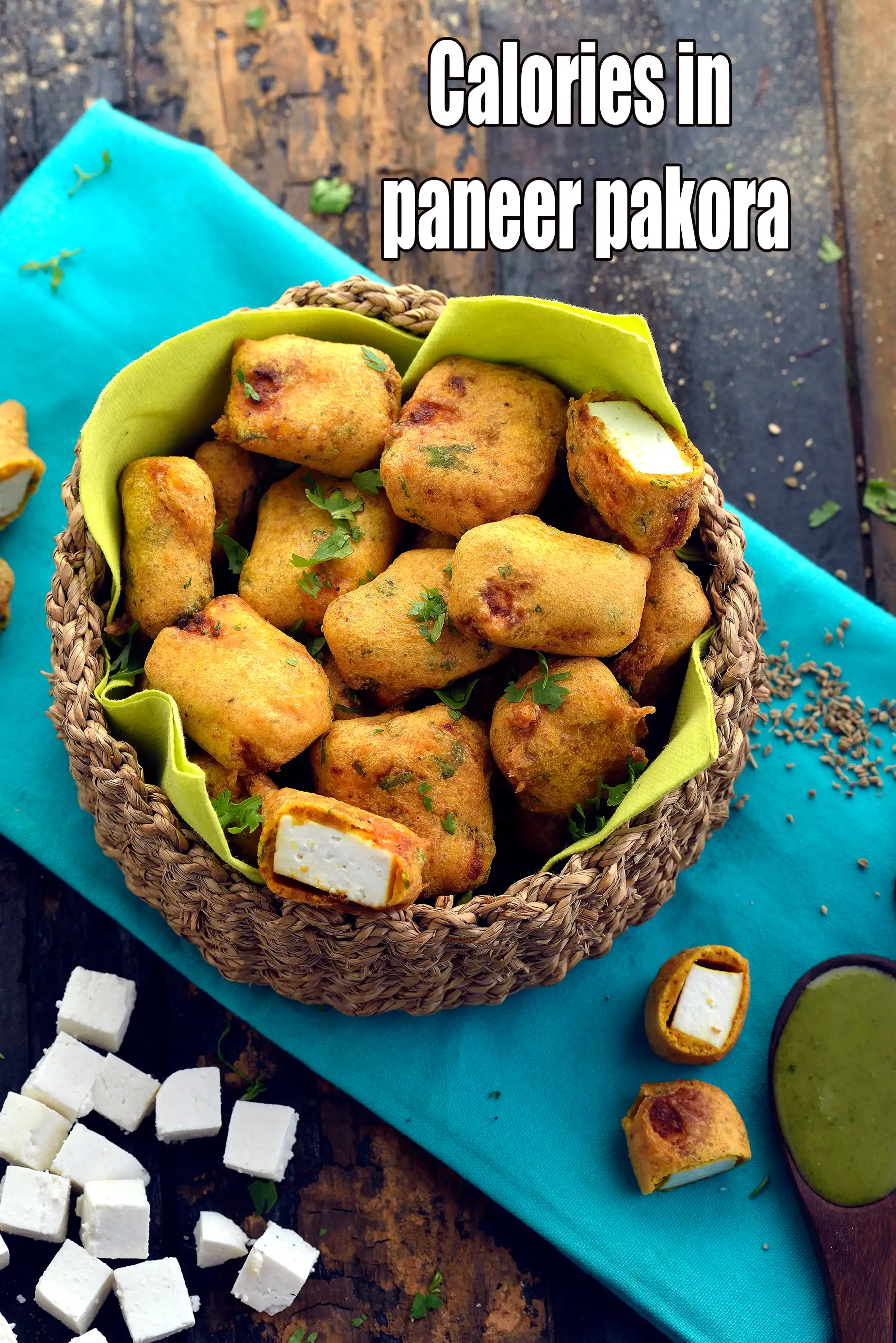 Calories in Paneer Pakoda, Punjabi Paneer Pakora Recipe