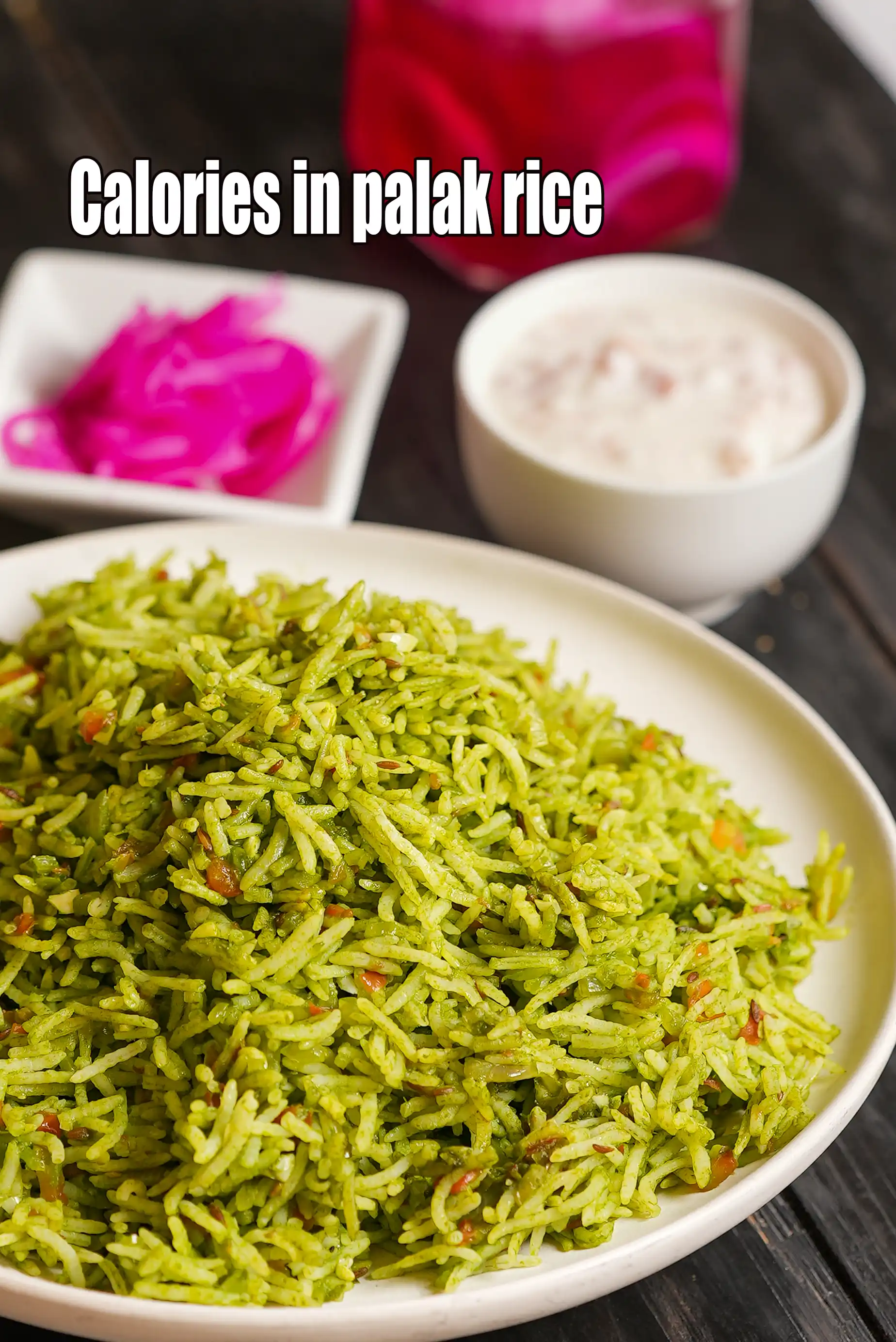 Calories in Lahsuni Palak Chawal Or How To Make Garlic Spinach Rice Recipe