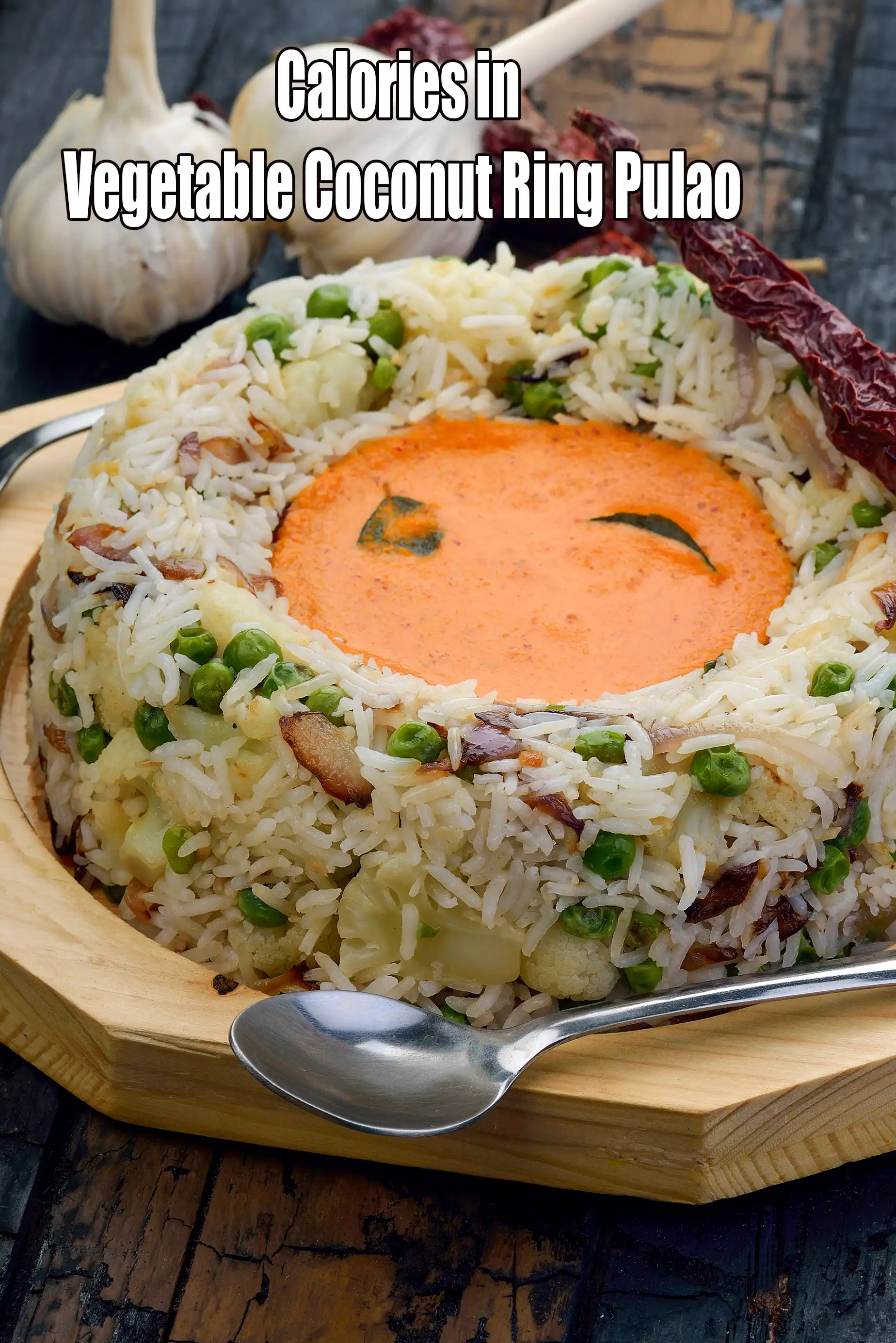 Calories in Vegetables Pulao with Coconut Curry
