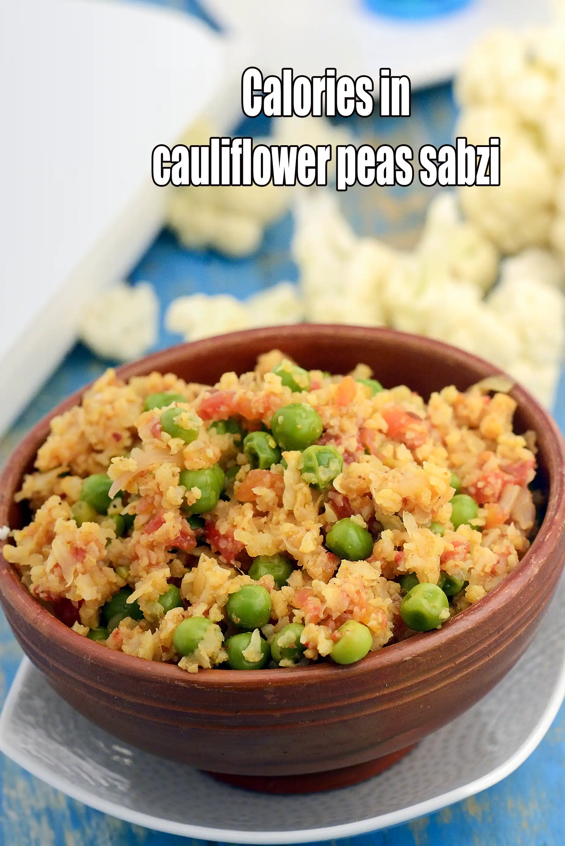 Calories in Grated Cauliflower with Peas